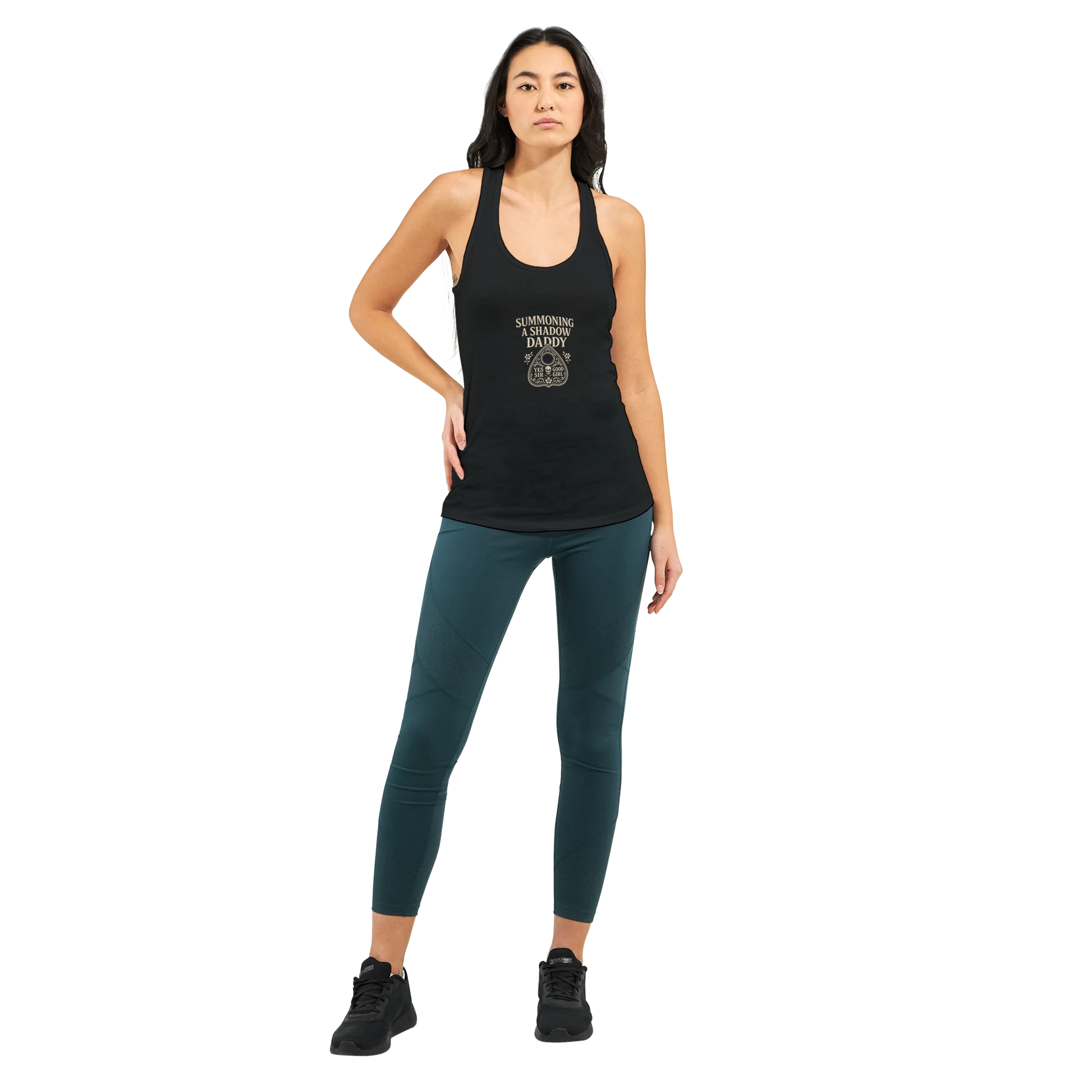 Summoning Shadow Daddy Racerback Tank – Dark Romance Workout Top - F4 Custom Prints