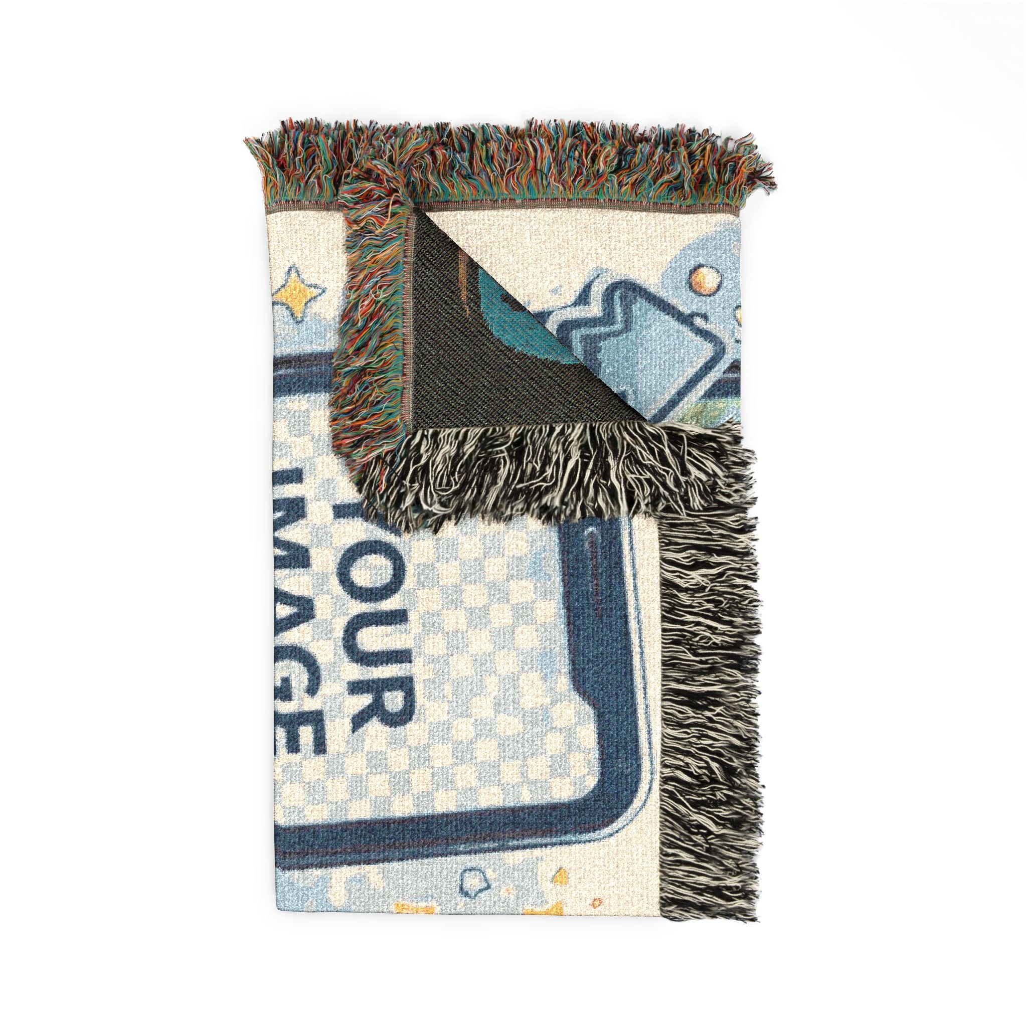 Custom Photo Woven Blanket – Personalized Logo & Image Throw