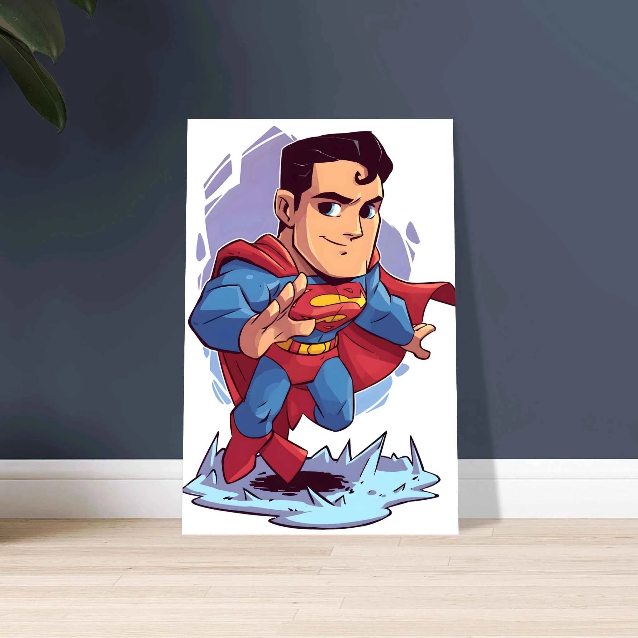 Chibi Superman Inspired Fine Art Poster