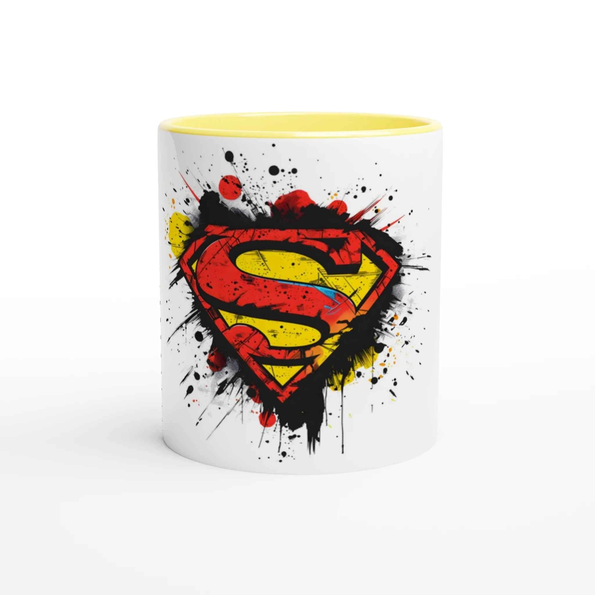 Superman Splatter Shield 11oz Coffee Mug with Color Inside