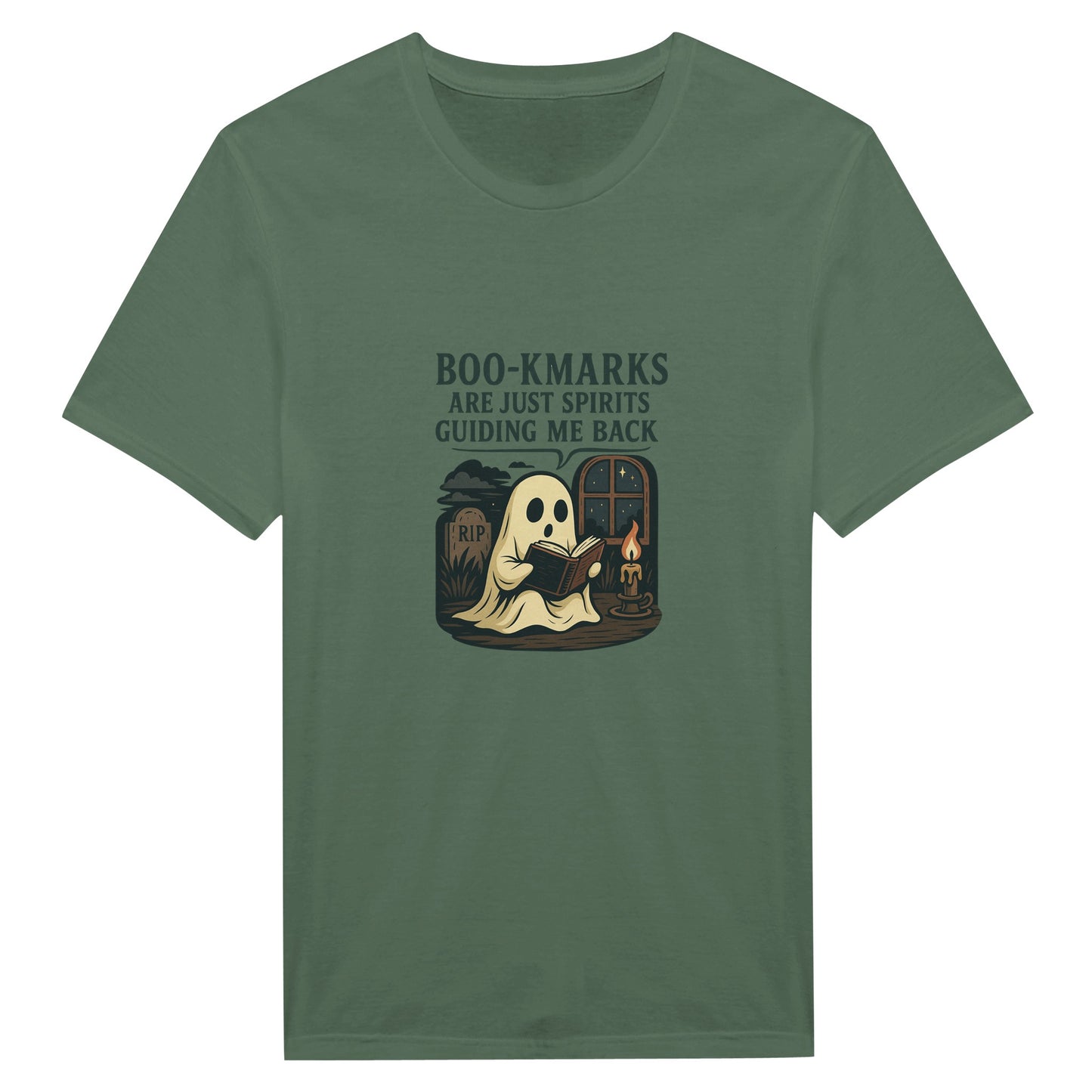 Boo-Kmarks T-Shirt – Spooky Book Lover Halloween Tee - F4 Custom Prints