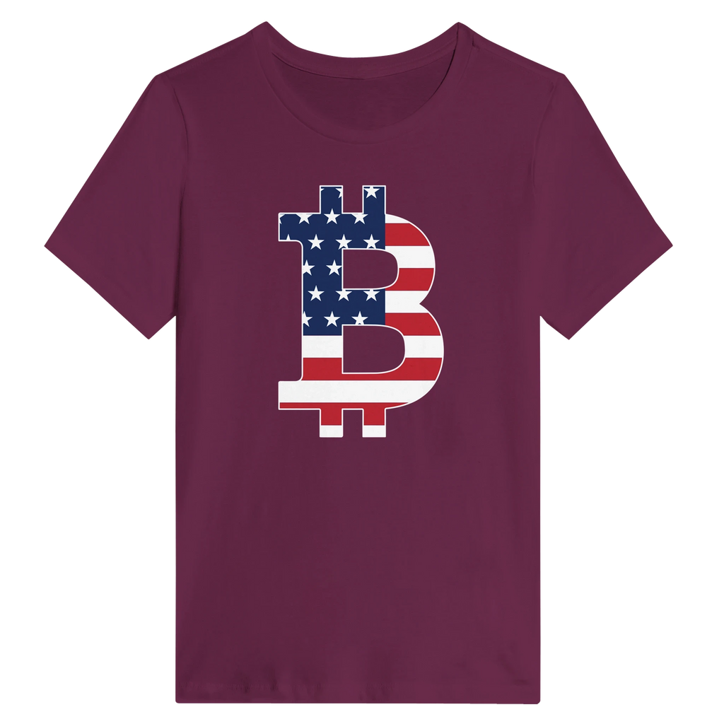 American Flag Bitcoin Women's Shirt