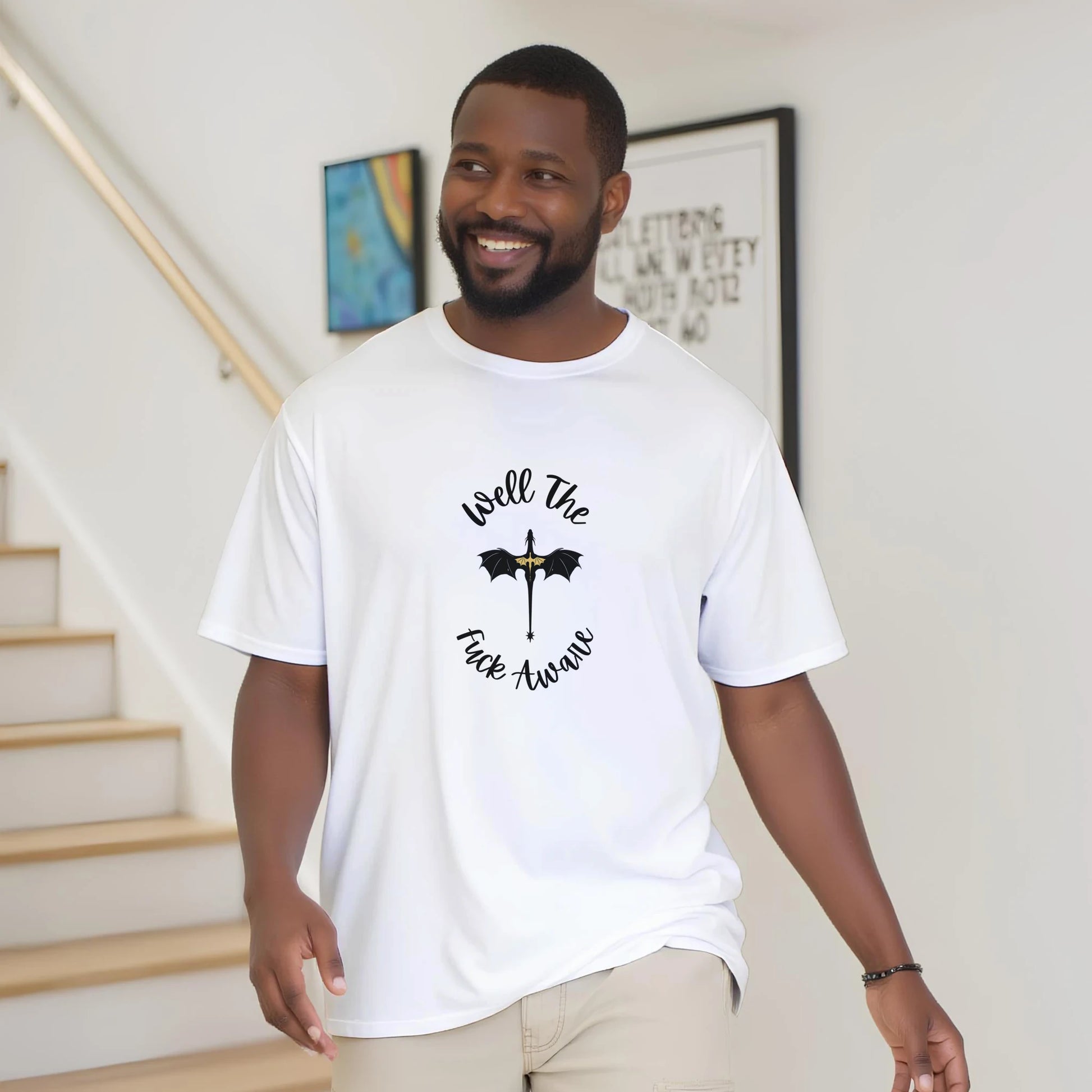 Forth Wing Dragon T-Shirt – “Well The Fuck Aware” Fantasy Tee - F4 Custom Prints