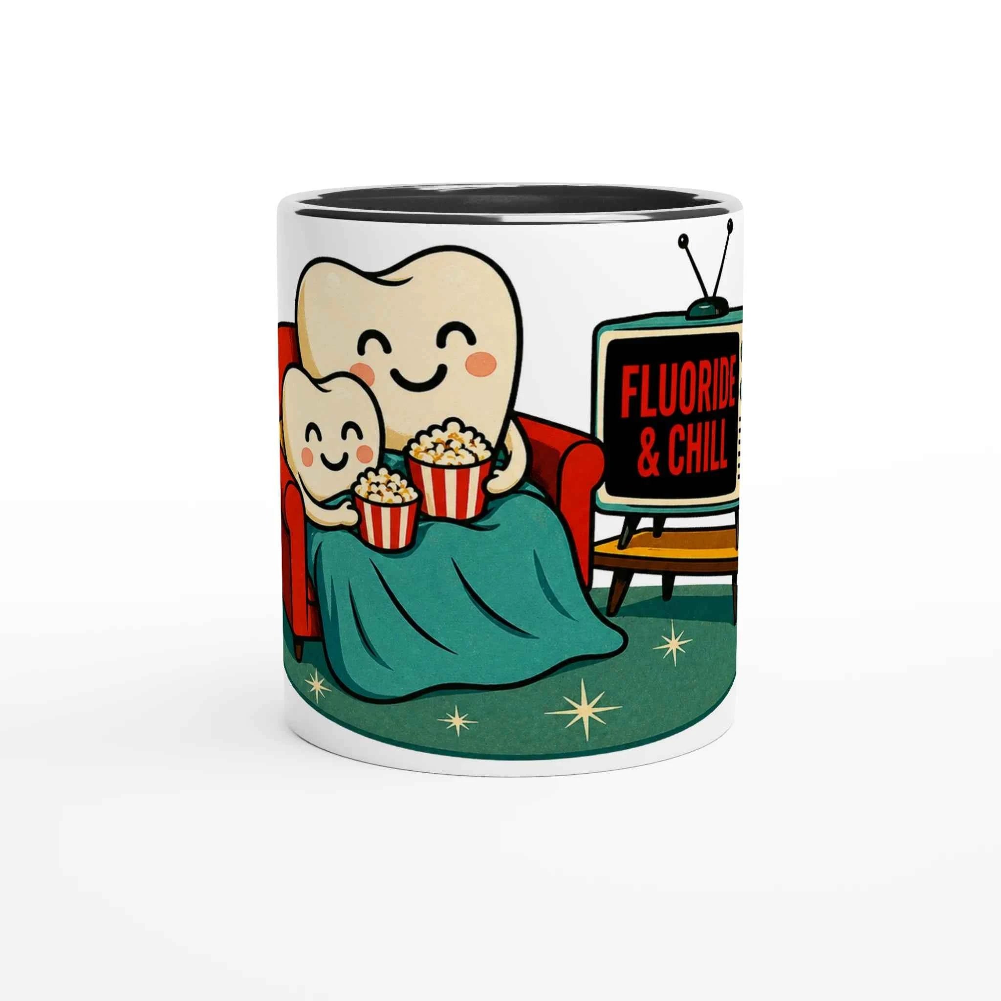 Fluoride & Chill 11oz Coffee Mug with Color Inside