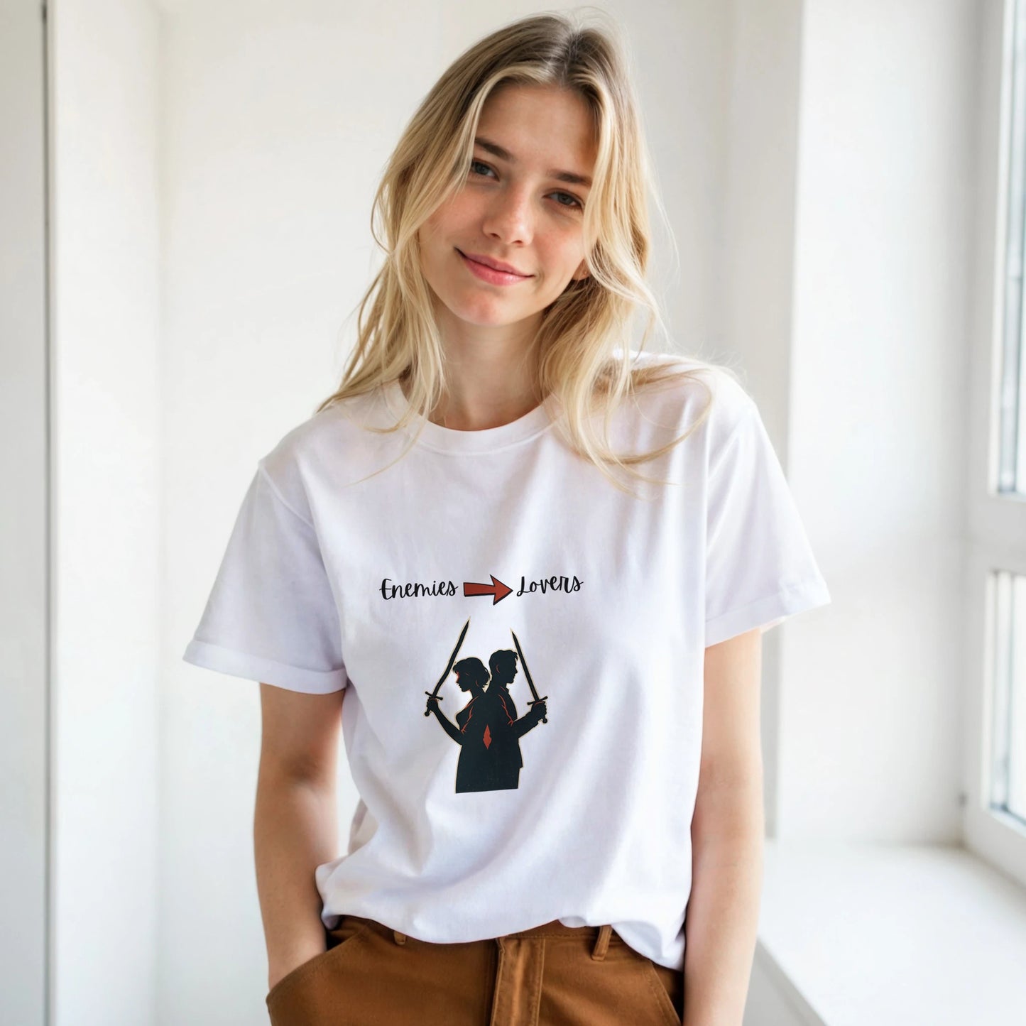 Enemies to Lovers Shirt – Warrior Couple Retro Grunge Tee - F4 Custom Prints