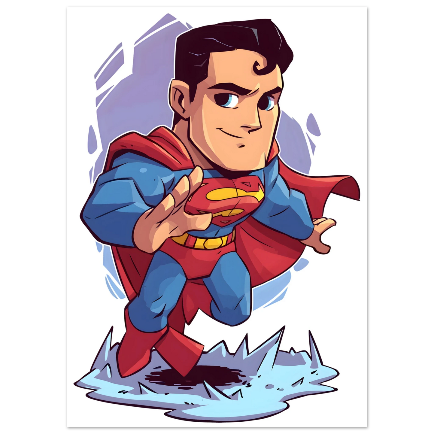 Chibi Superman Inspired Fine Art Poster