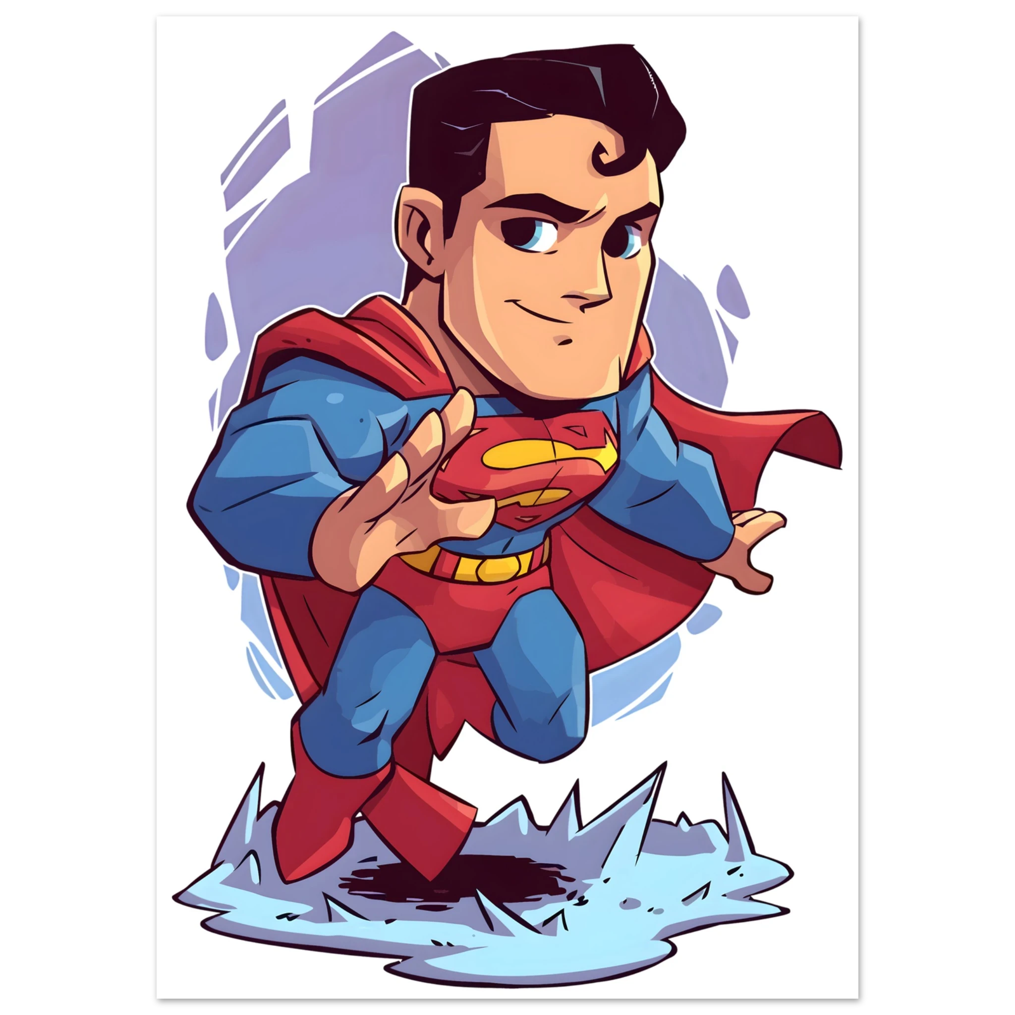 Chibi Superman Inspired Fine Art Poster