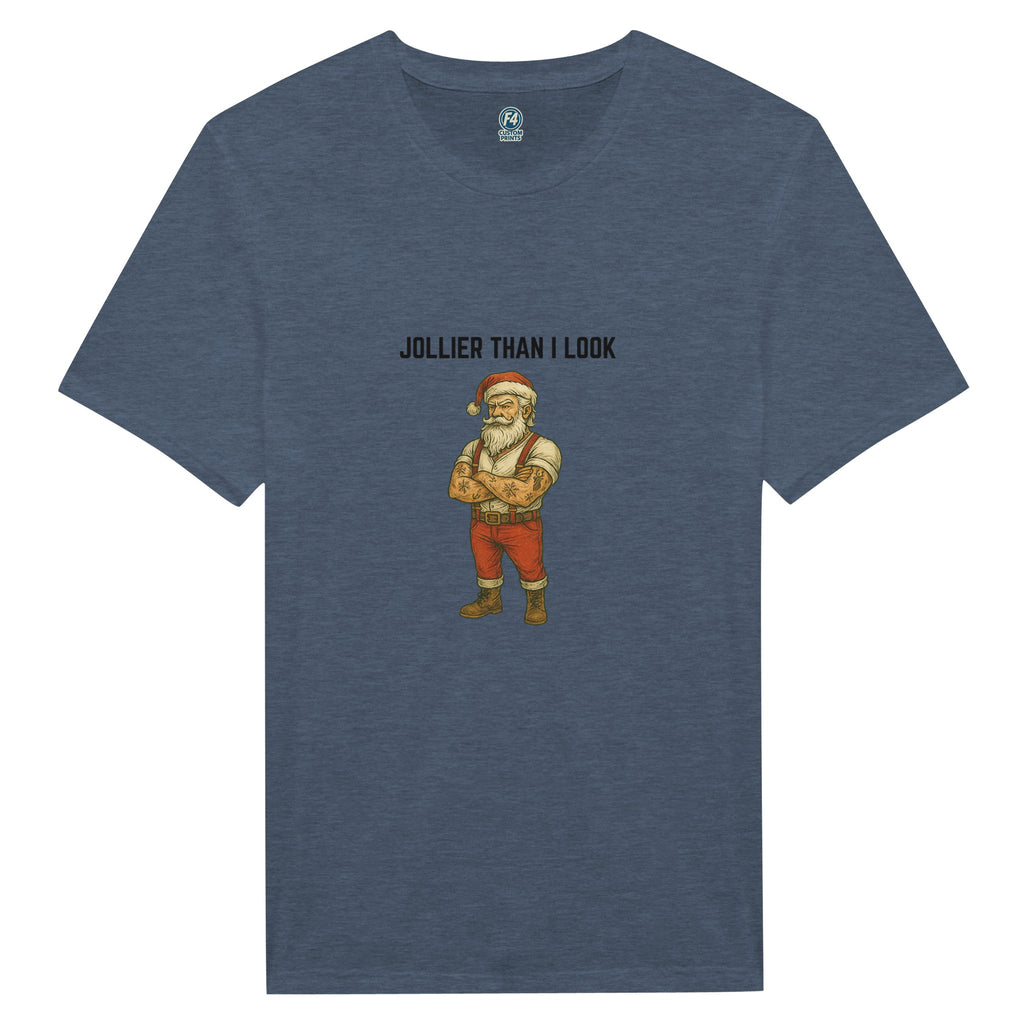 Tattooed Santa T-Shirt – Edgy Holiday Graphic Tee - F4 Custom Prints