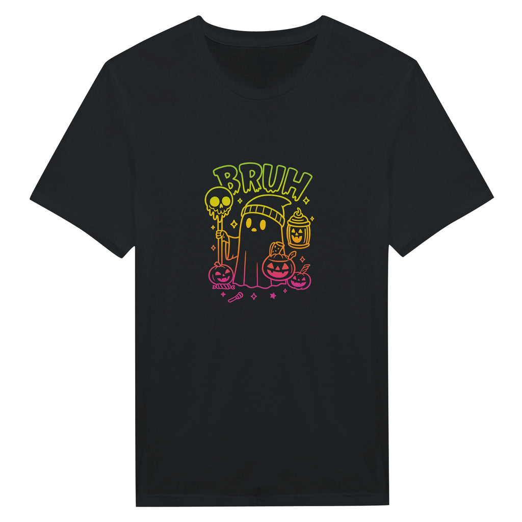 Bruh Halloween Ghost T-Shirt- Spooky Season Funny Meme Tee - F4 Custom Prints