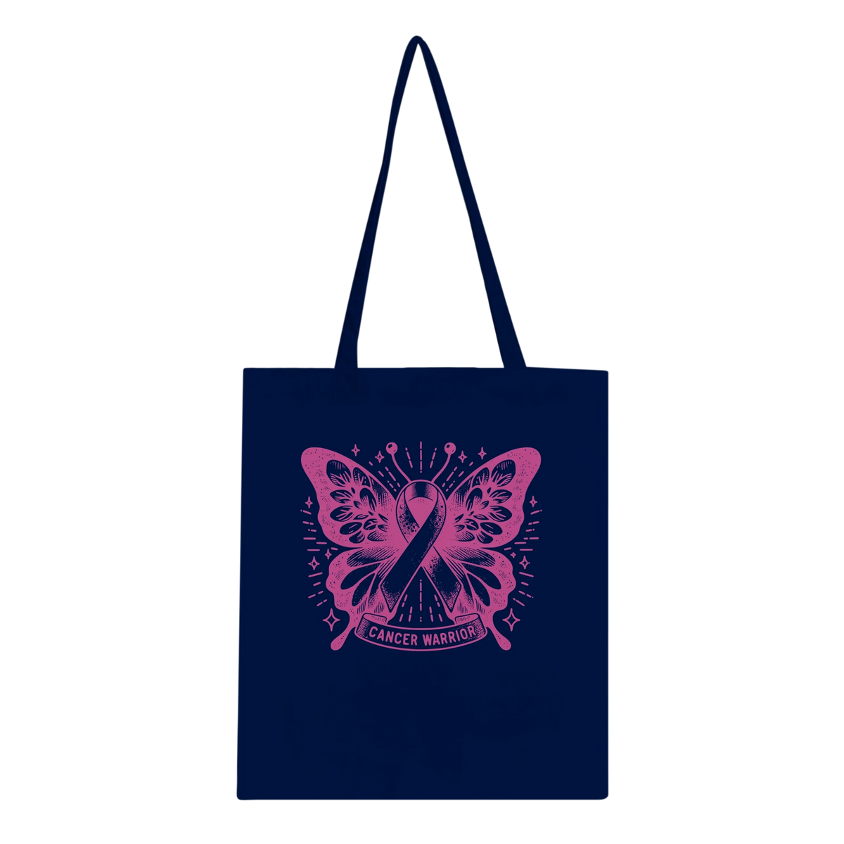 Breast Cancer Warrior Butterfly Tote Bag