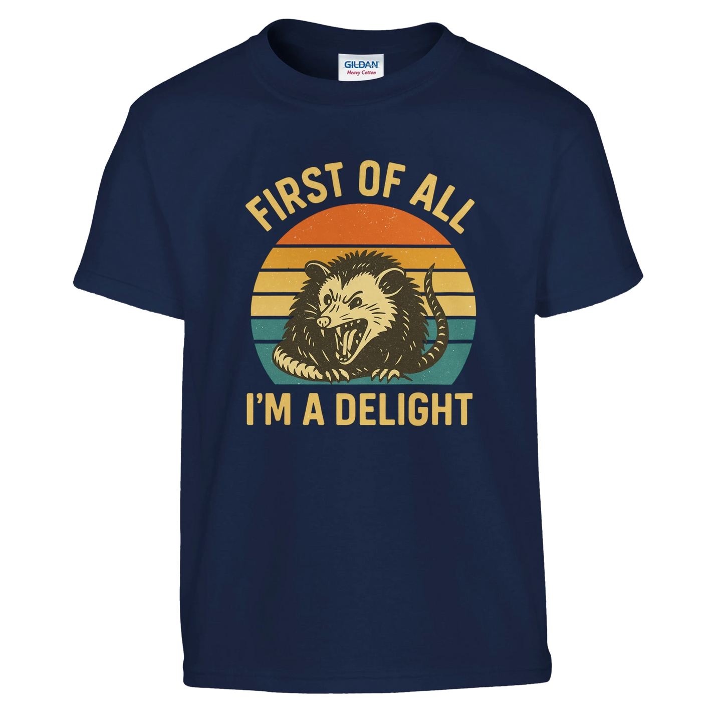 Kids First of All I’m a Delight Possum T-Shirt