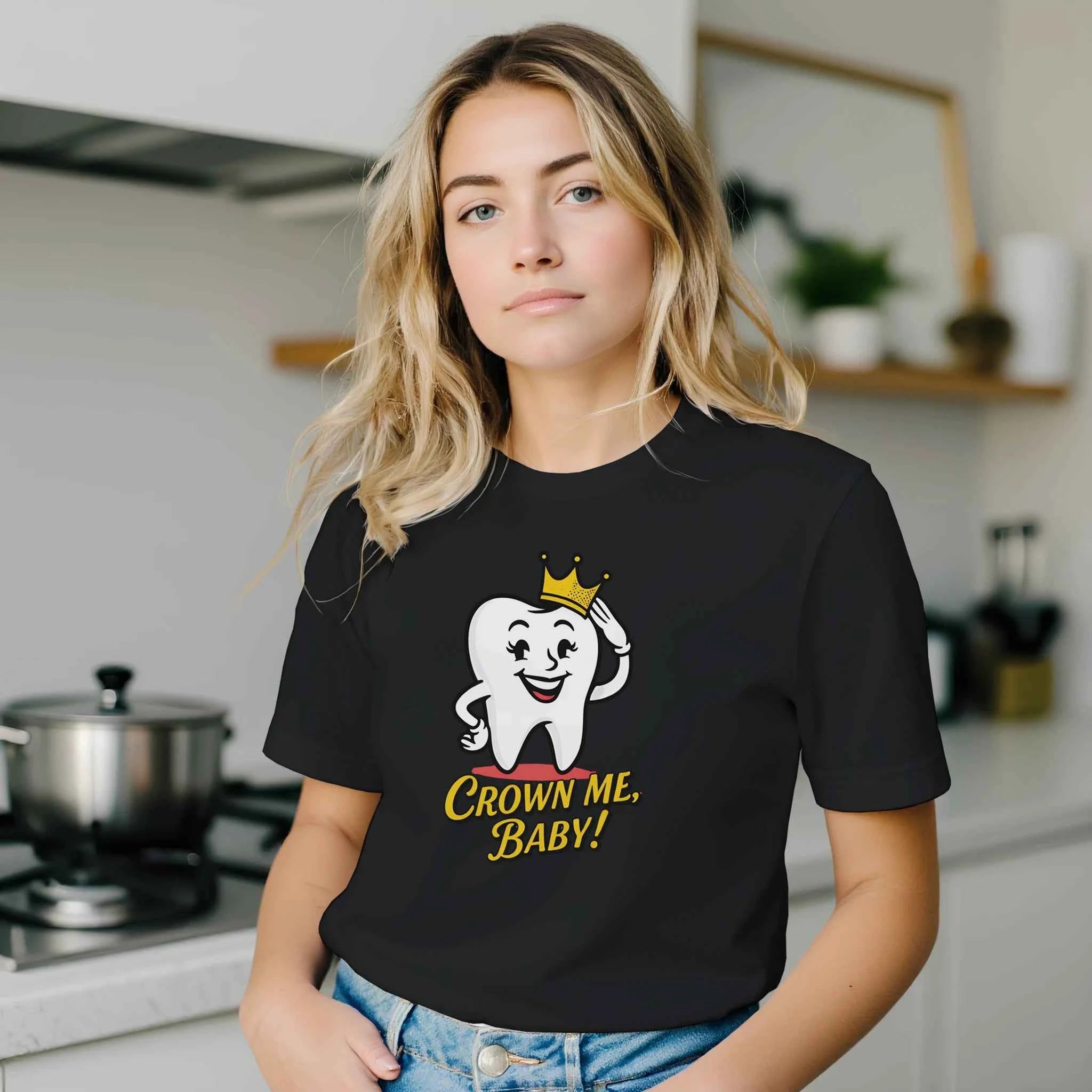 Crown Me Baby Retro Tooth T-Shirt