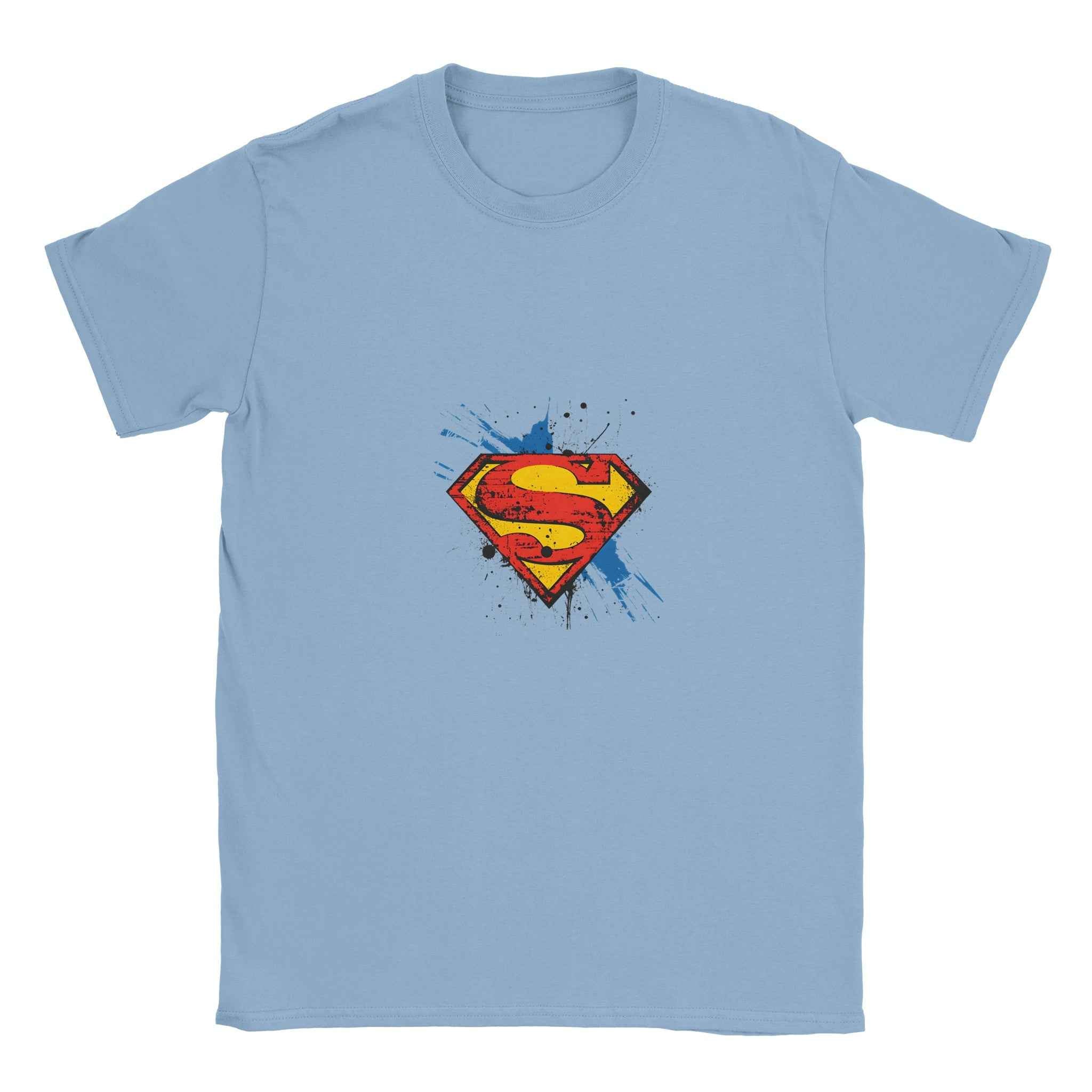Distressed Superman Shield T-Shirt – Heroic Comic-Inspired Graphic Tee in Multiple Colors