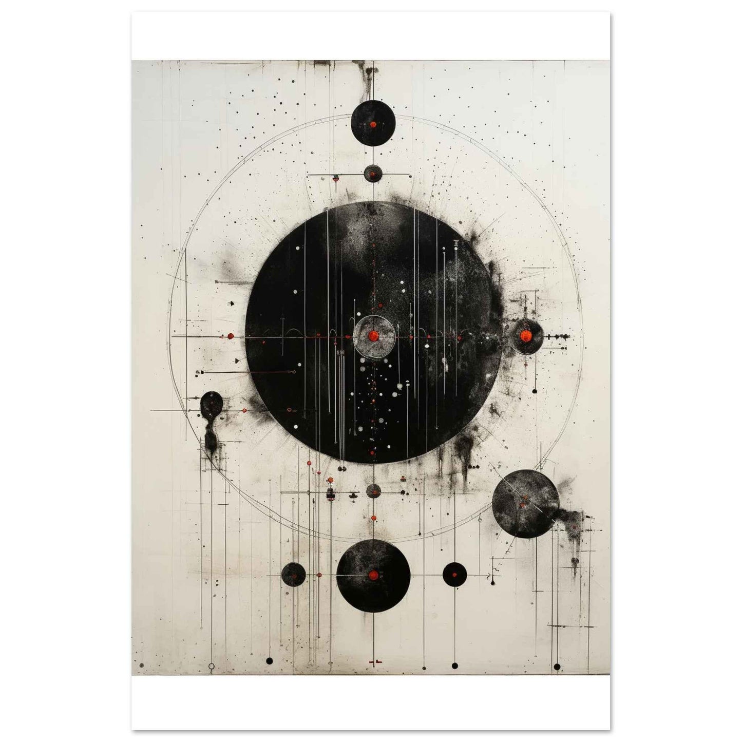 "The Cosmic Blueprint" Poster – Abstract Space & Engineering Wall Art (Multiple Sizes Available)