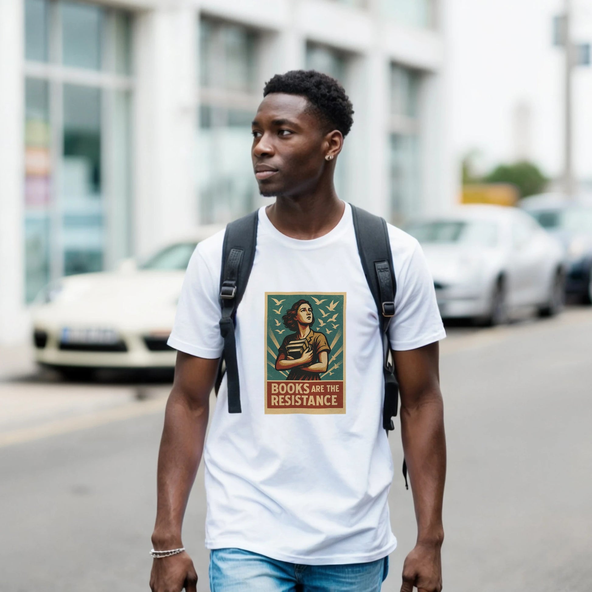 Books Are The Resistance T-Shirt – Vintage Activist Art for Book Lovers - F4 Custom Prints