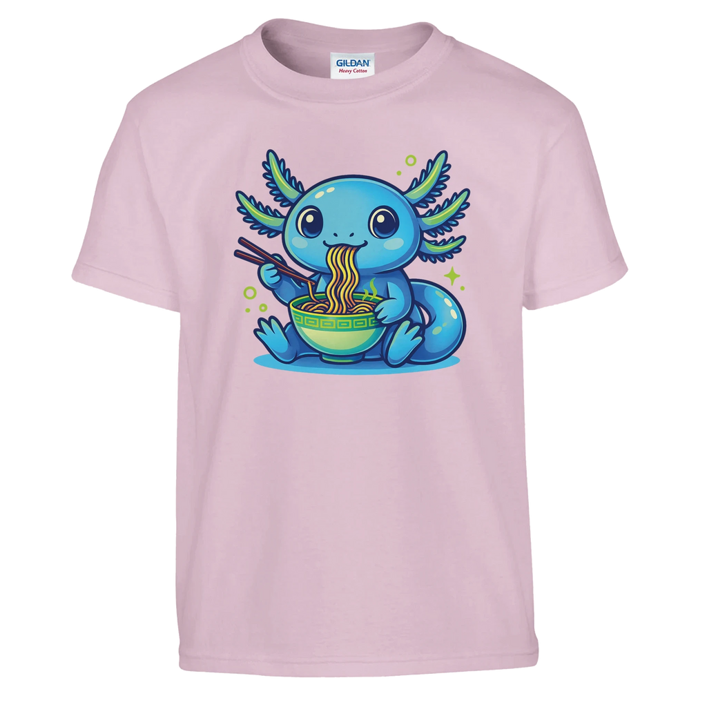 Kids Kawaii Axolotl Ramen T-Shirt