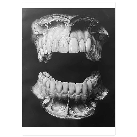 "Unveiled Anatomy" Poster – Ethereal Dental X-Ray Style Wall Art (Multiple Sizes Available)