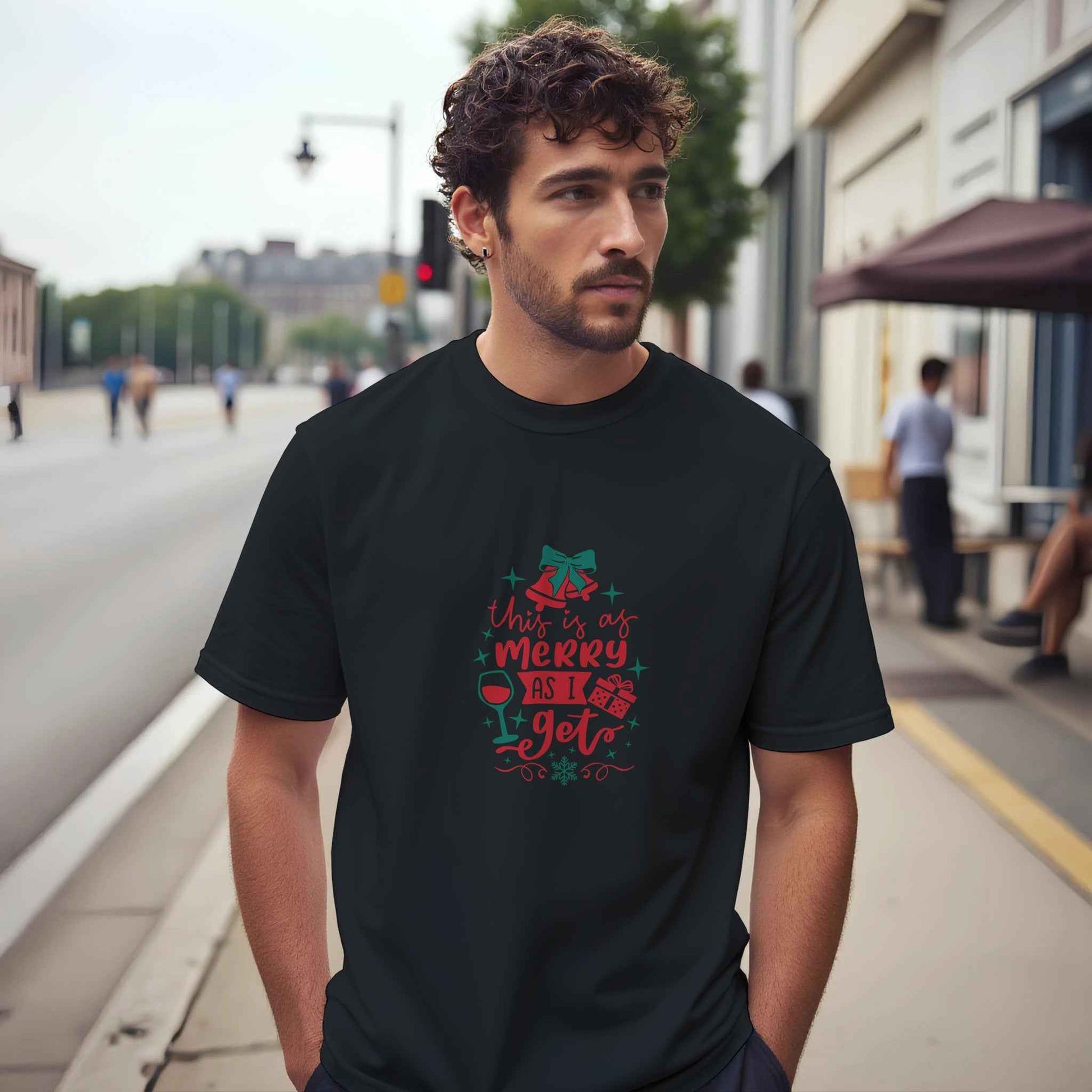 This Is As Merry As I Get Christmas Shirt – Festive Holiday Graphic Tee for Wine & Gifts