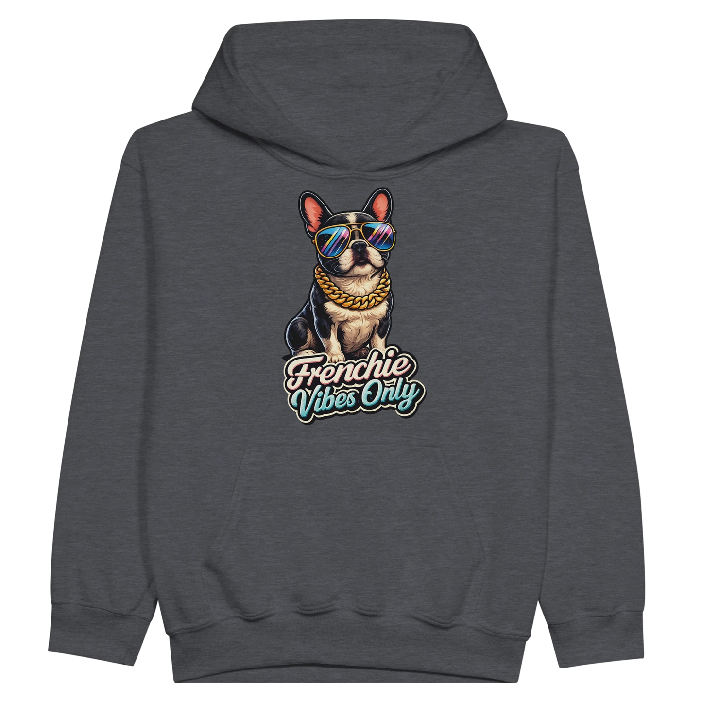 Kids Frenchie Vibes Only Hoodie