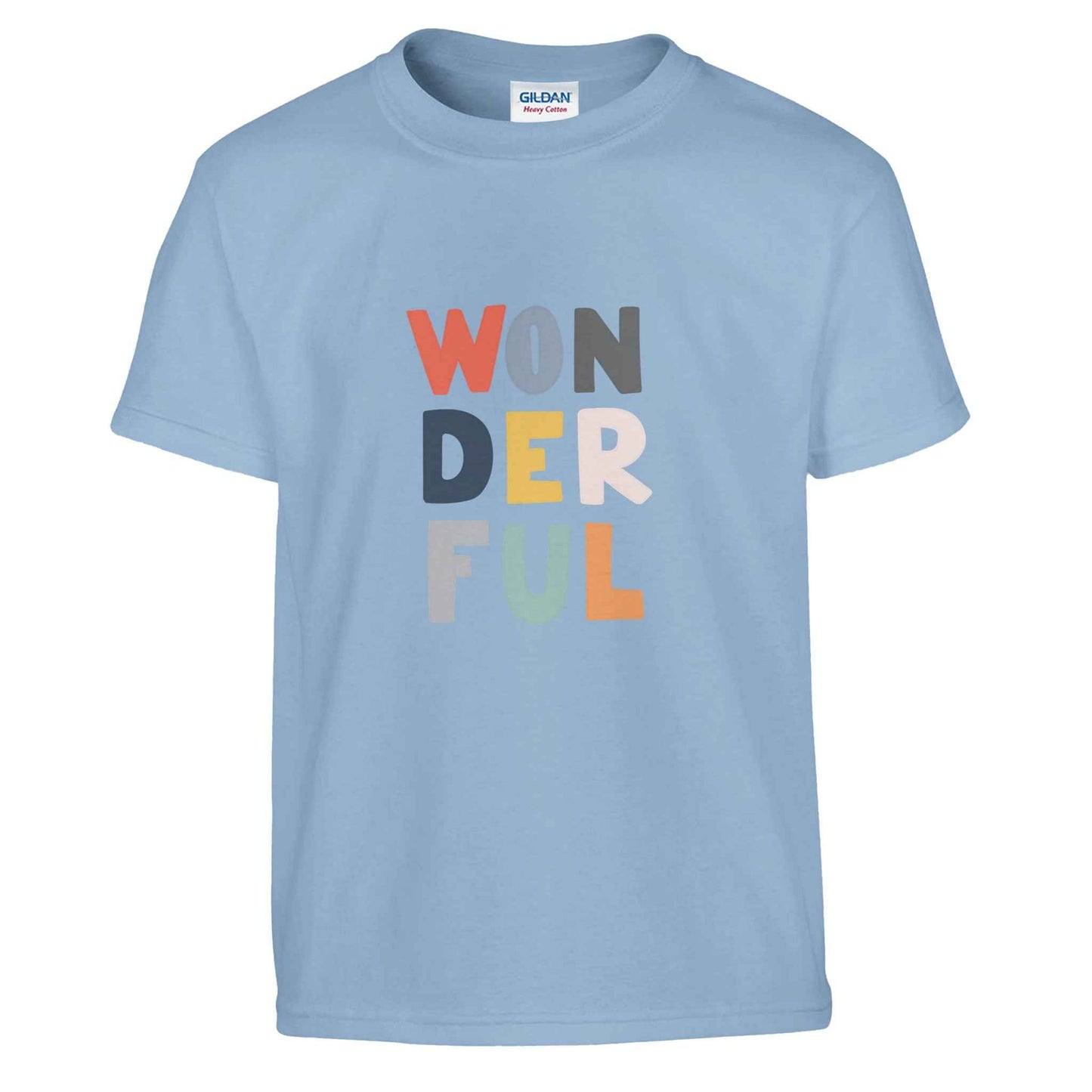 Wonderful Kids T-Shirt – Playful Pastel Lettering Tee for Happy Days