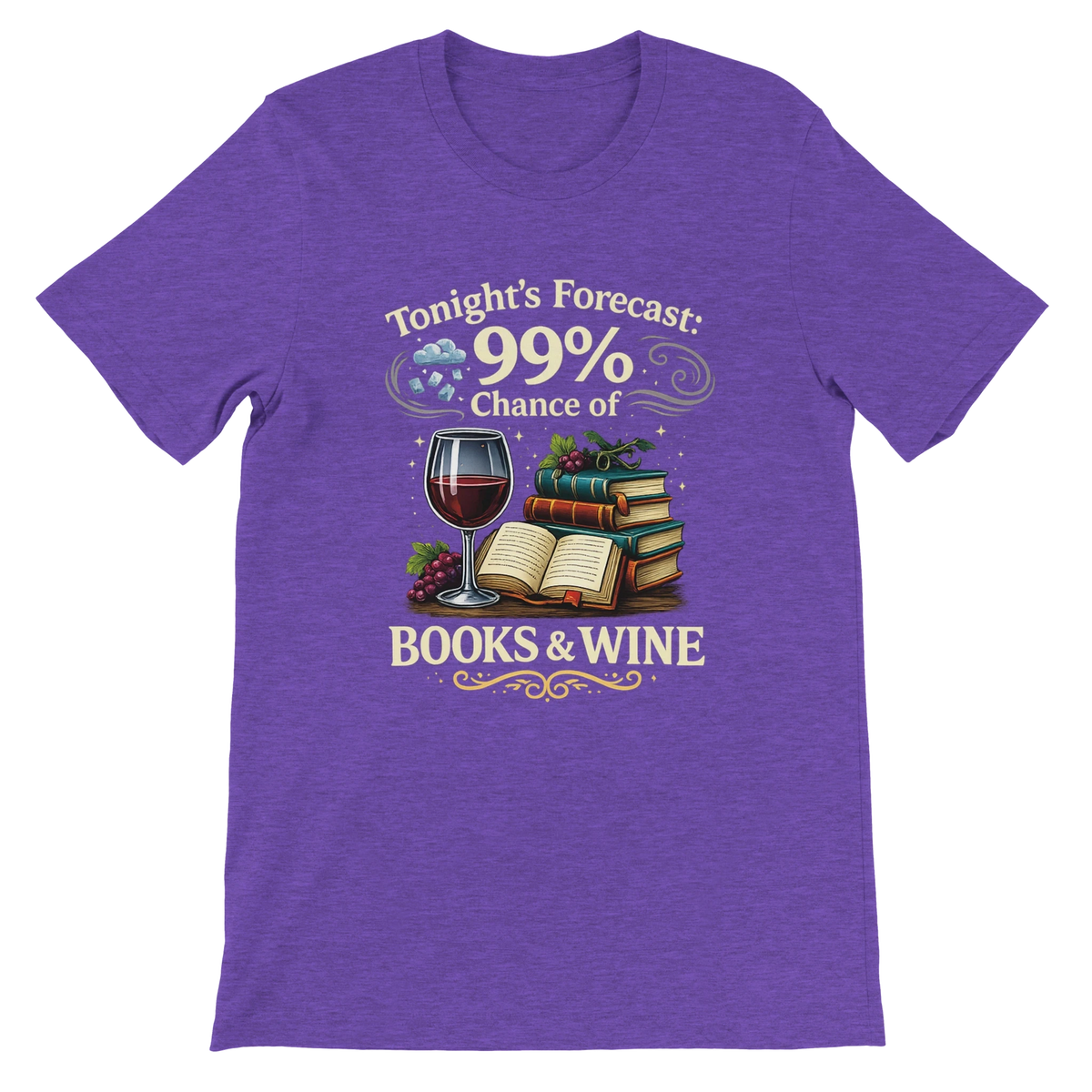 Tonight’s Forecast Books and Wine T-Shirt