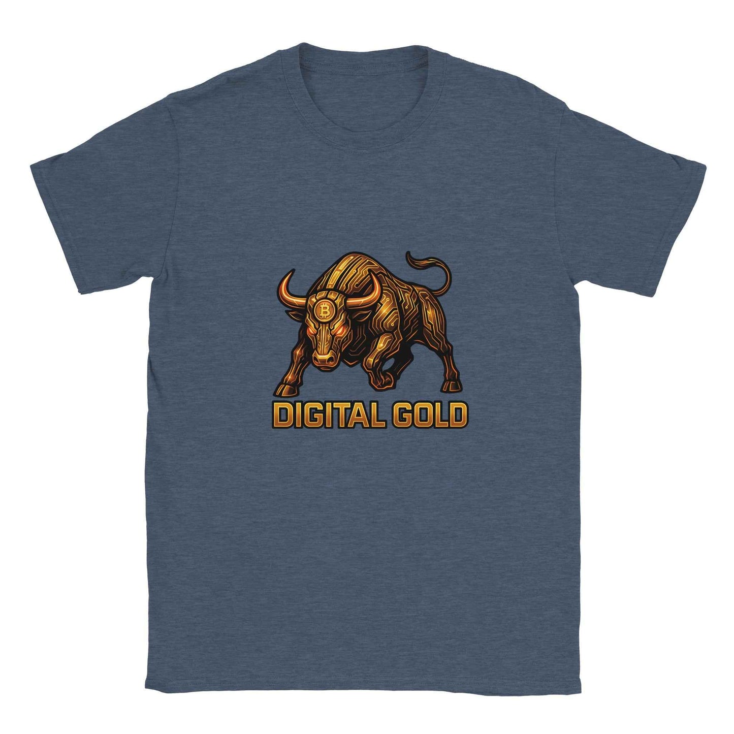 Bitcoin Digital Gold T-Shirt – Golden Bull Circuitry Design