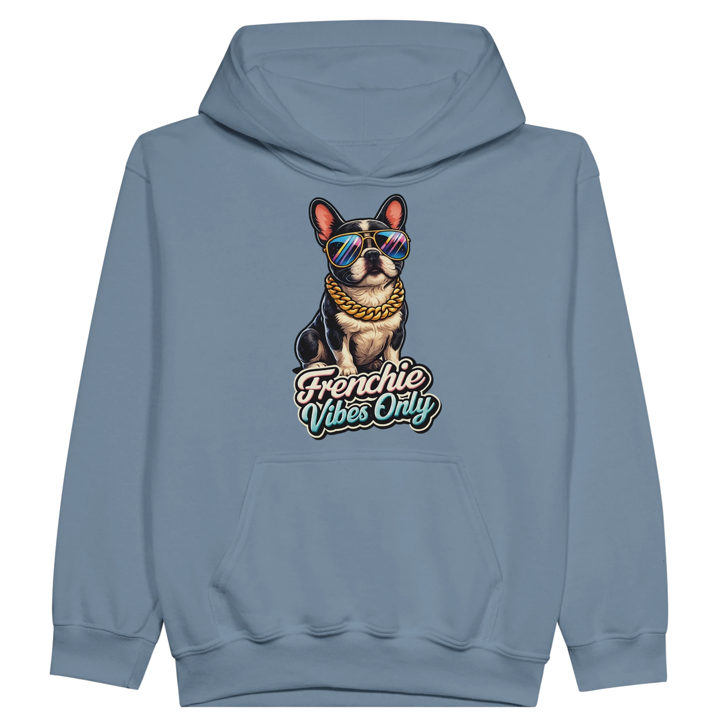 Kids Frenchie Vibes Only Hoodie