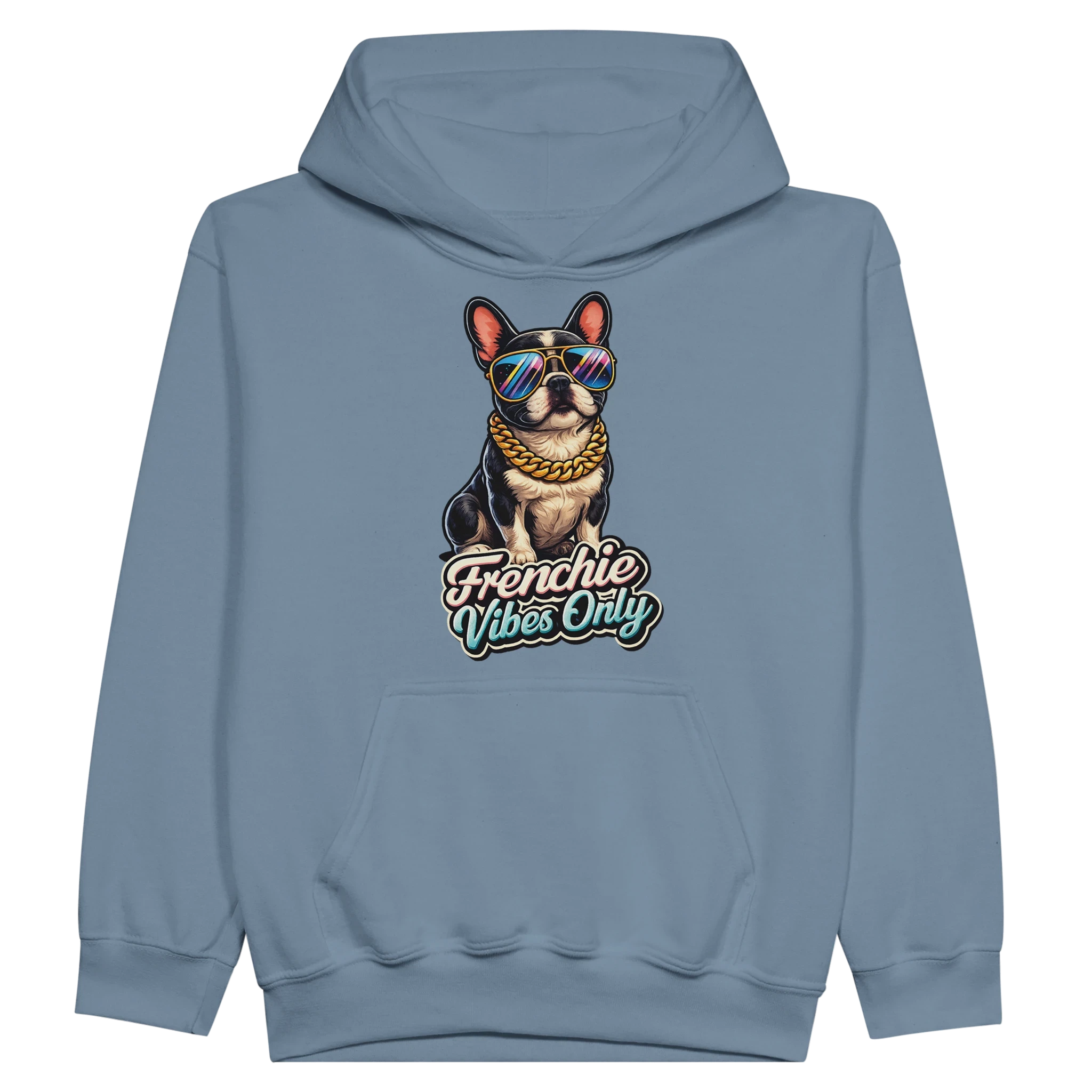 Kids Frenchie Vibes Only Hoodie