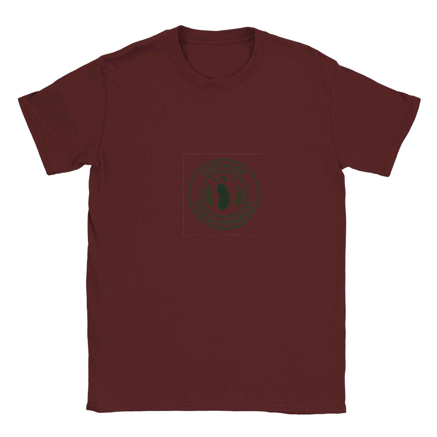 "Certified Pickle Enthusiast" Pickle T-Shirt – Classic Emblem Pickle Design for True Fans