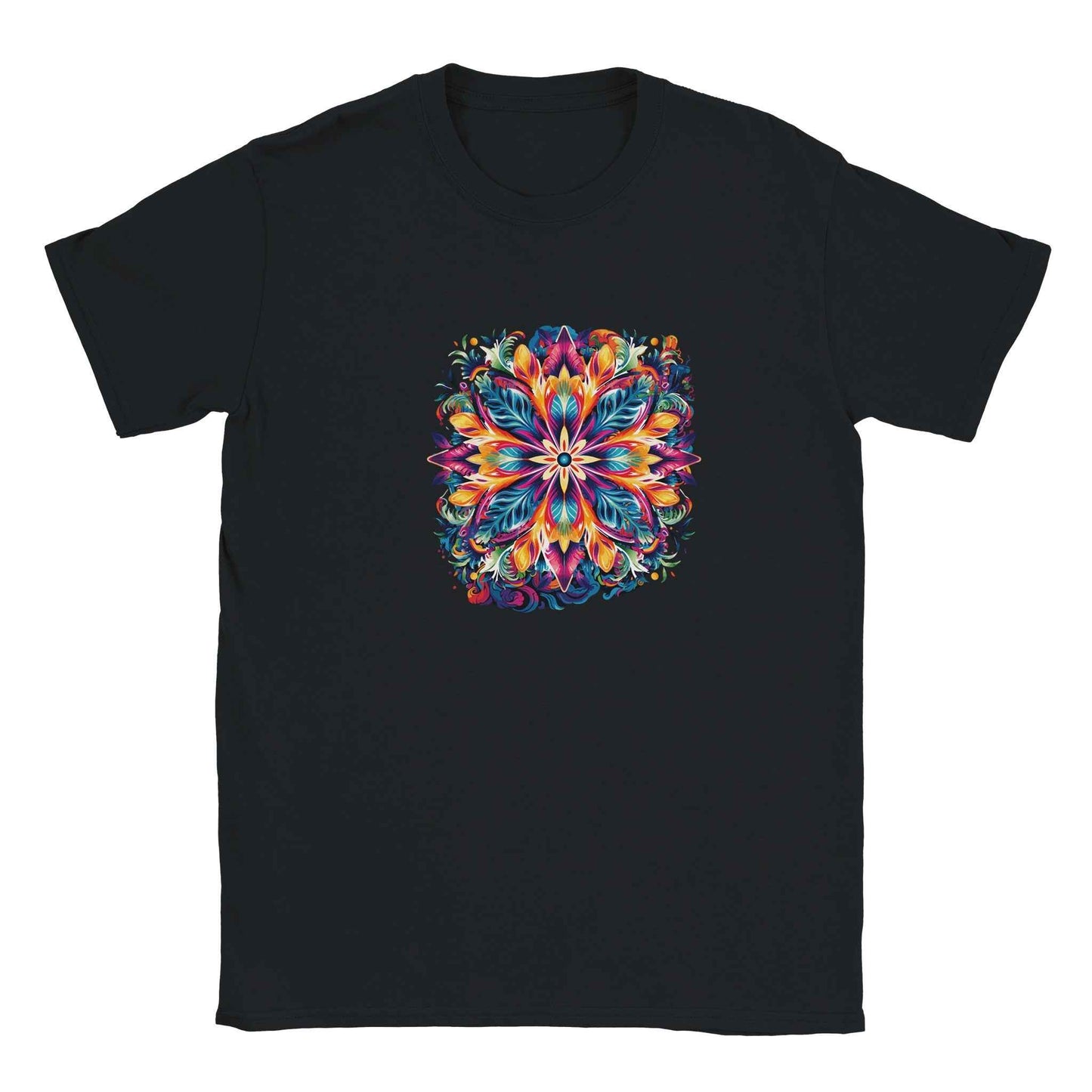 Vibrant Floral Mandala Graphic Tee – Premium Comfort & Bold Style for Everyday Wear