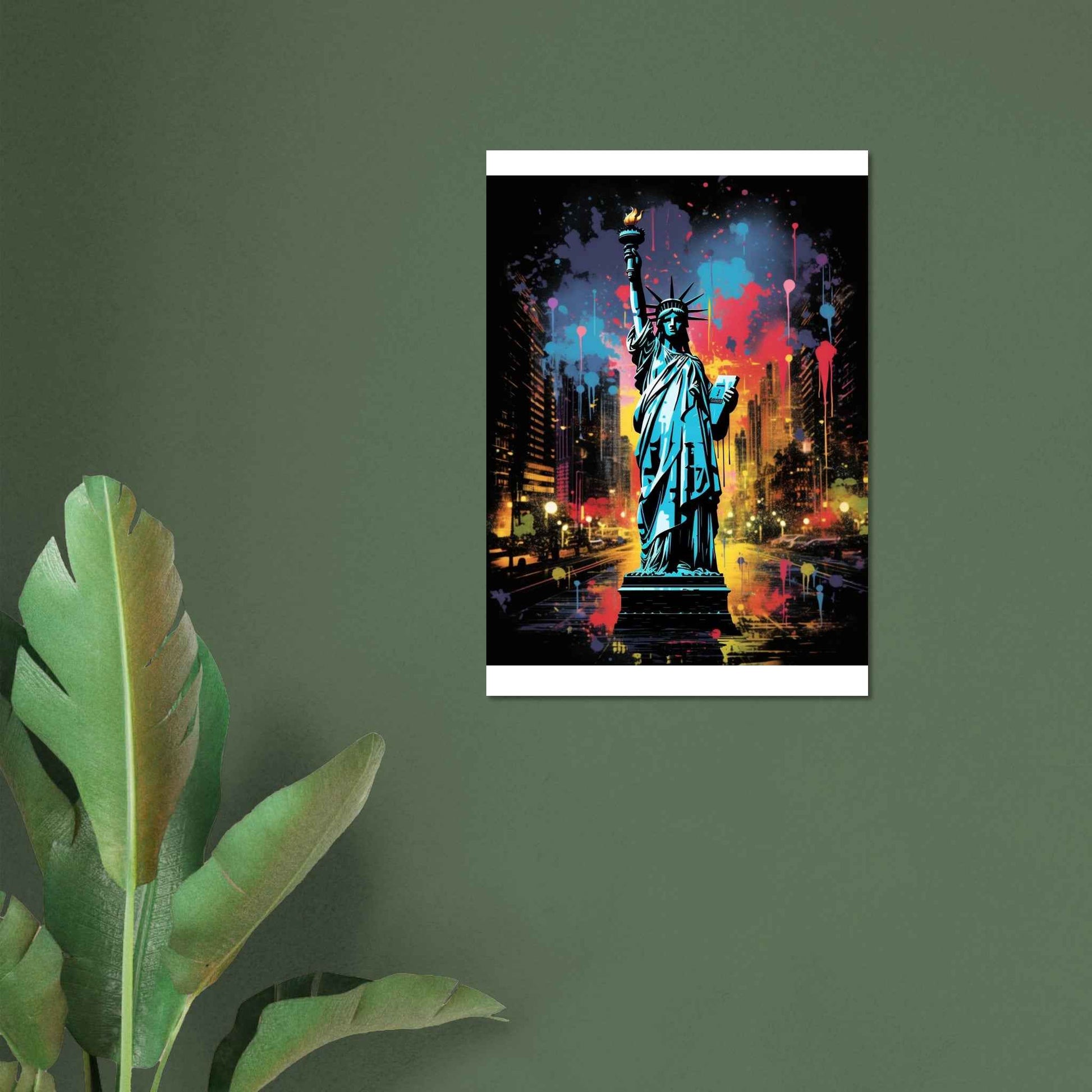 Liberty Graffiti Pop Art Poster – Vibrant Urban Street Style Wall Art (Multiple Sizes Available)