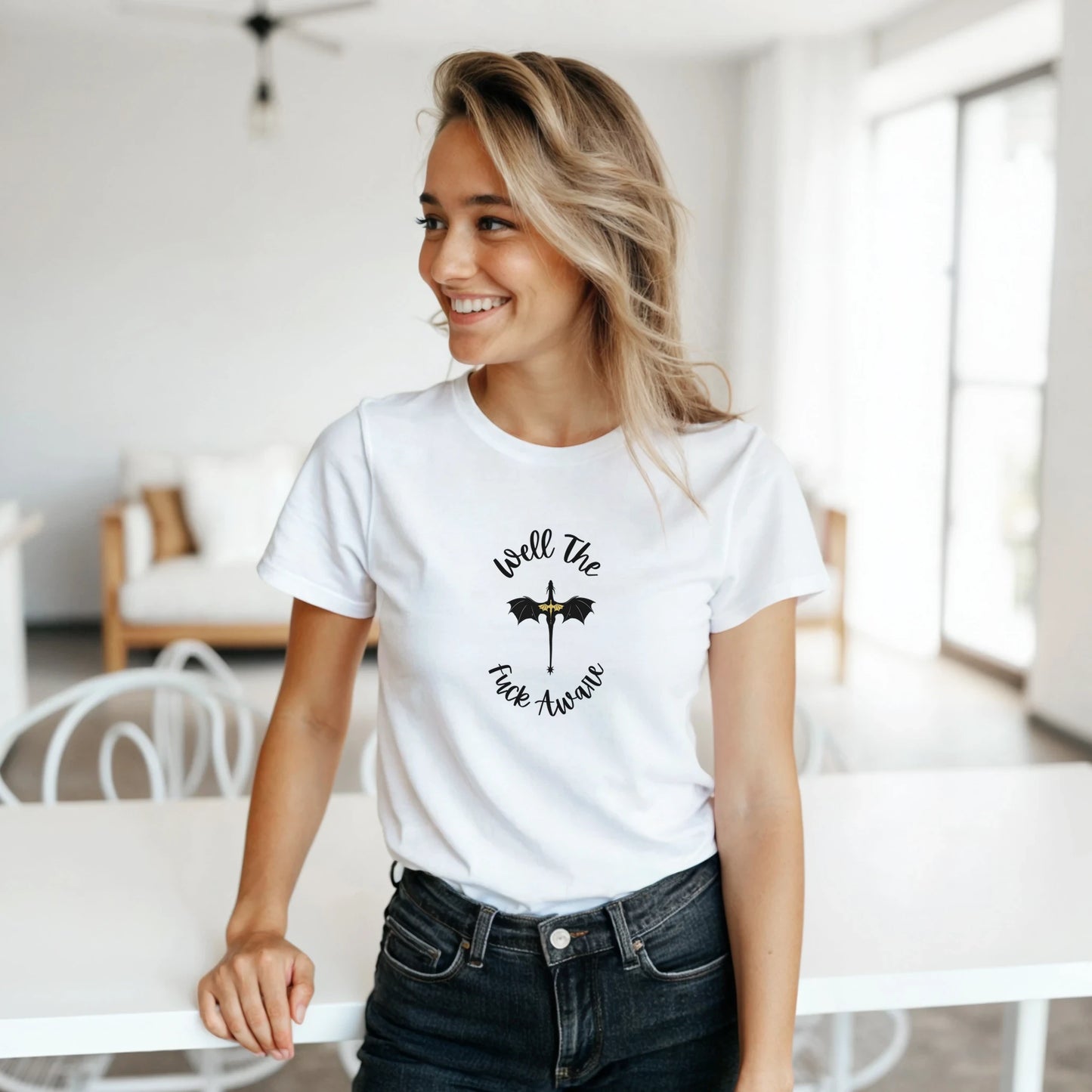 Well The Fuck Aware Women's Shirt – Bold Fantasy Fan Tee - F4 Custom Prints