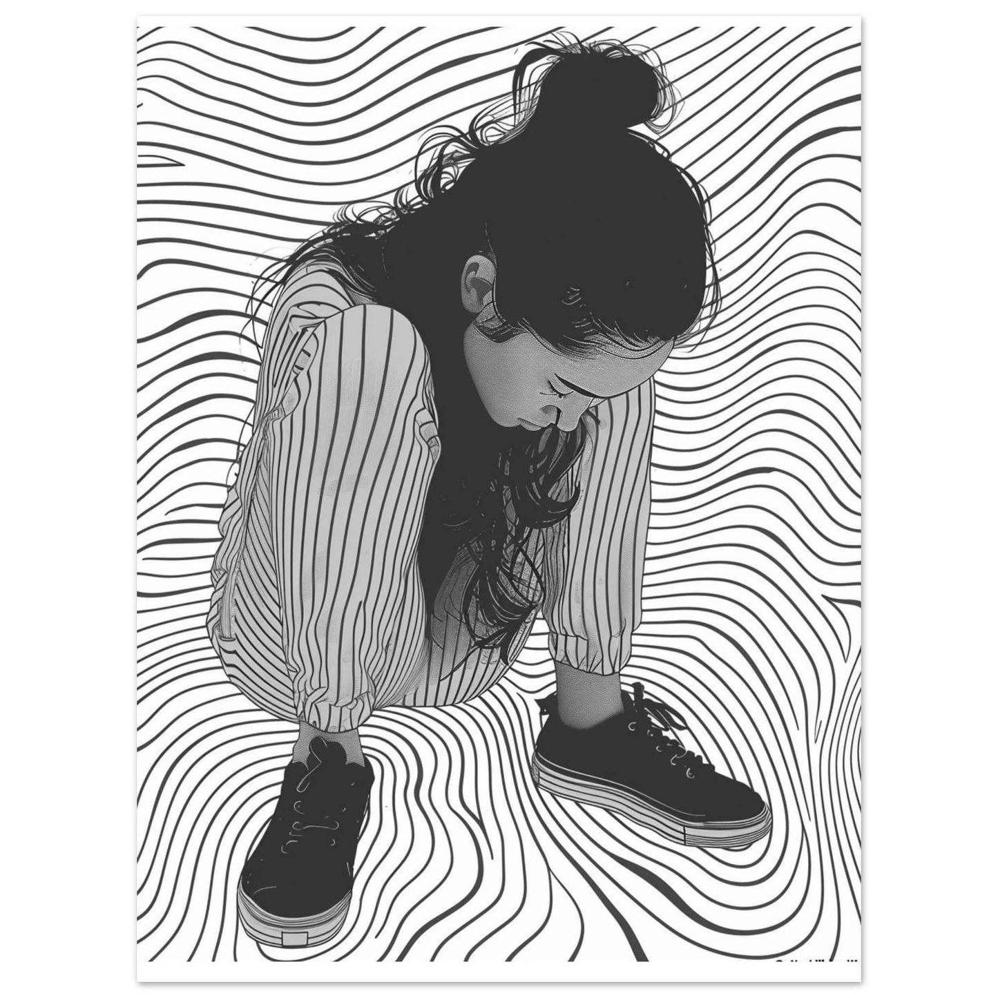 "Wavy Wonder" Poster – Striking Optical Illusion Wall Art (Multiple Sizes Available)