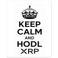Keep Calm and HODL XRP Fine Art Poster