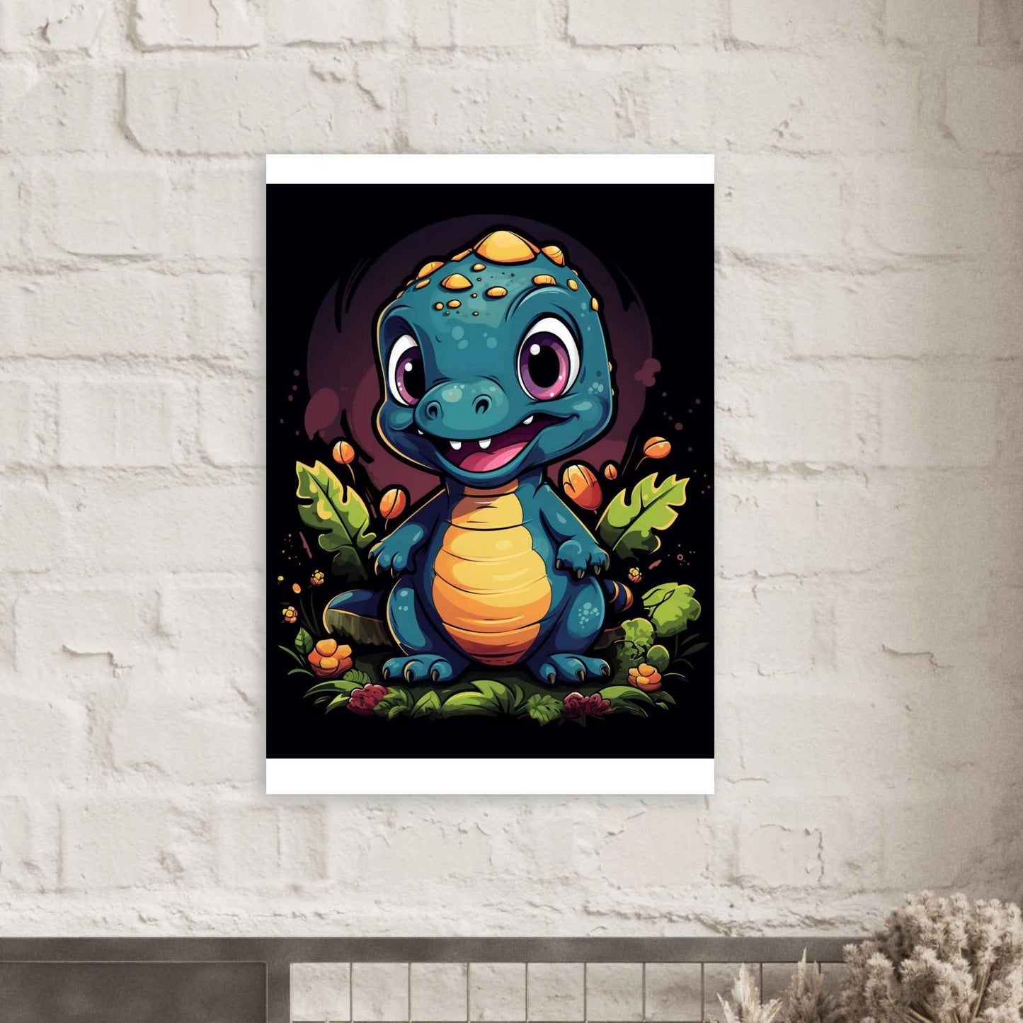 Chibi Dino Poster – Adorable & Playful Wall Art (Multiple Sizes Available)