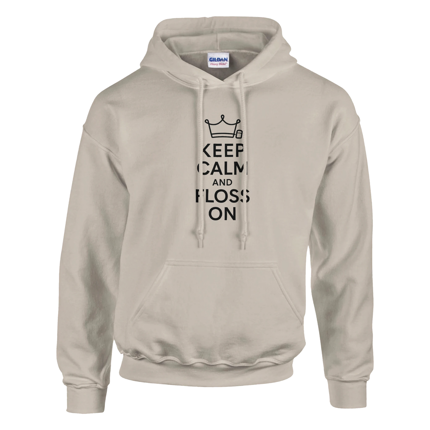 Keep Calm and Floss On Hoodie – Funny Dental Hygienist Unisex Sweatshirt - F4 Custom Prints
