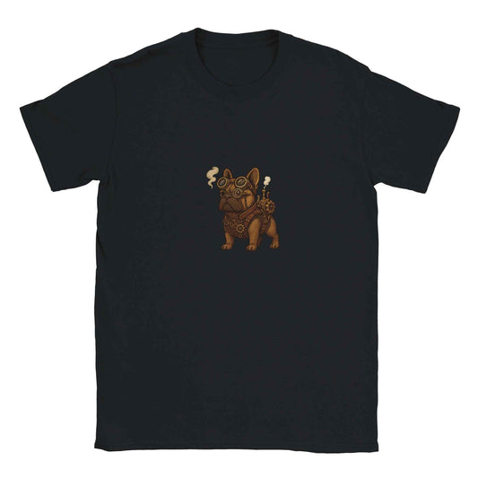"Steampunk Frenchie" Frenchie T-Shirt – Intricate Steampunk French Bulldog Design