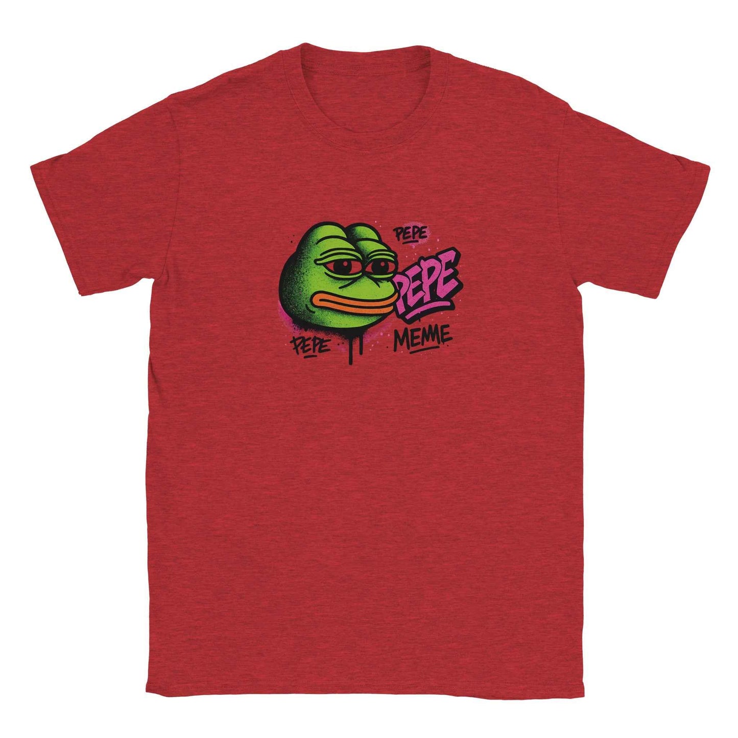 PEPE T-Shirt – Retro Arcade Frog Vibe in Neon Pink & Green