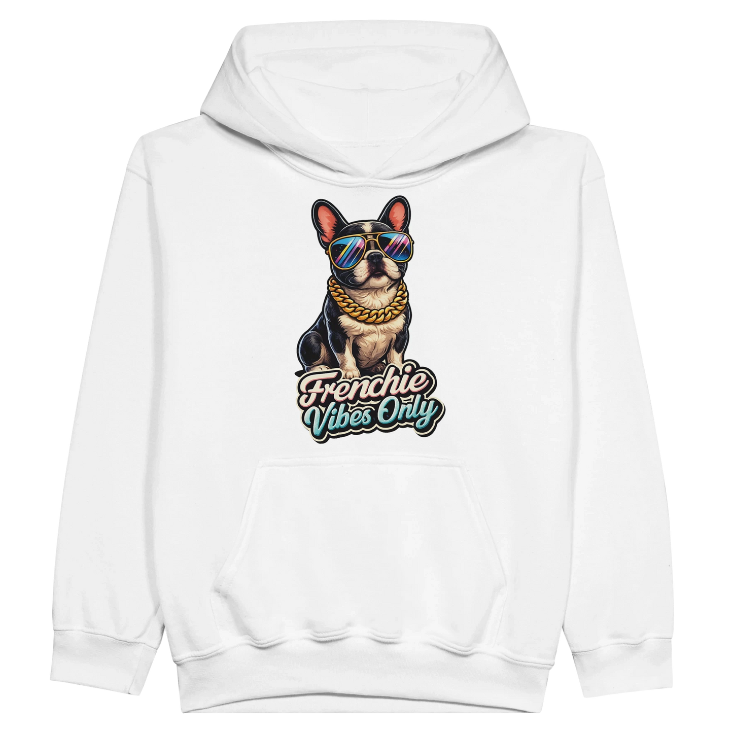 Kids Frenchie Vibes Only Hoodie