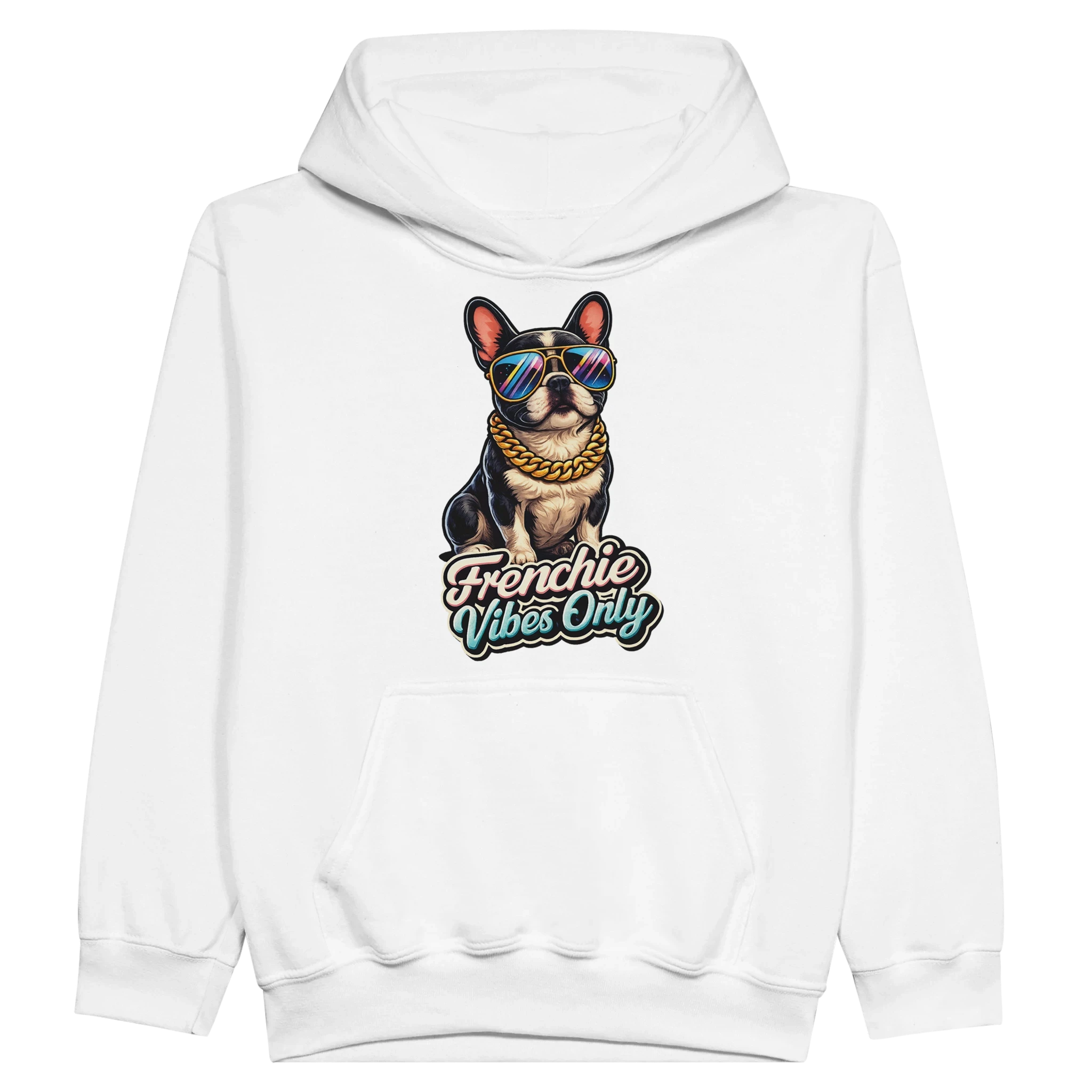 Kids Frenchie Vibes Only Hoodie