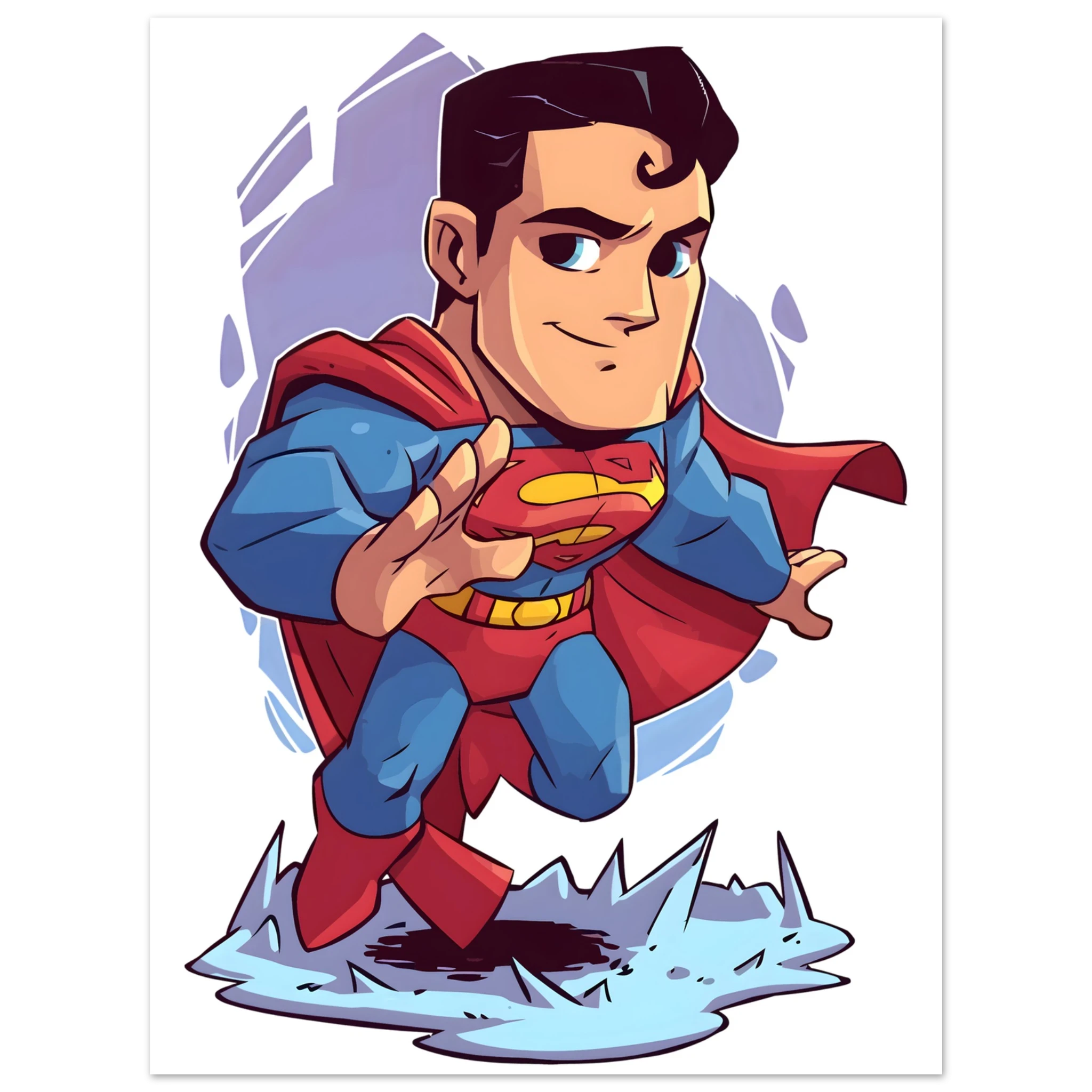 Chibi Superman Inspired Fine Art Poster
