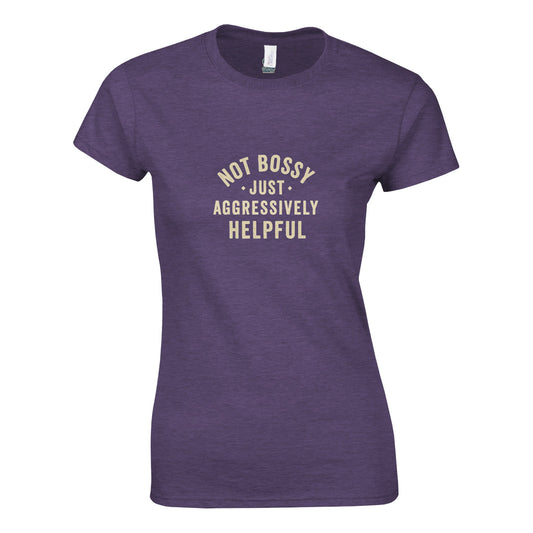 Aggressively Helpful Women’s Shirt – Sarcastic Empowerment Tee - F4 Custom Prints
