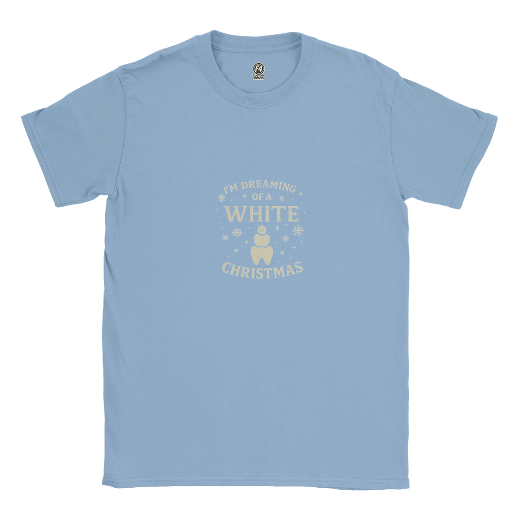 Dreaming of a White Christmas Tee – Dental Christmas Shirt - F4 Custom Prints