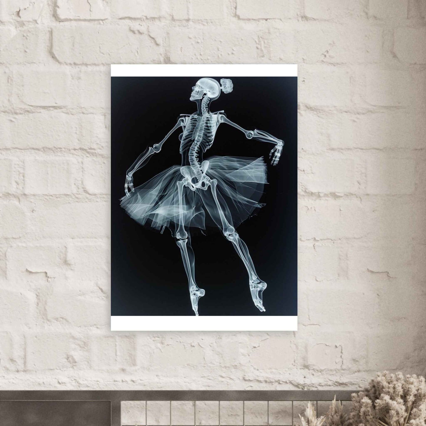 "Skeleton Ballerina" Poster – Ethereal X-Ray Dance Art (Multiple Sizes Available)