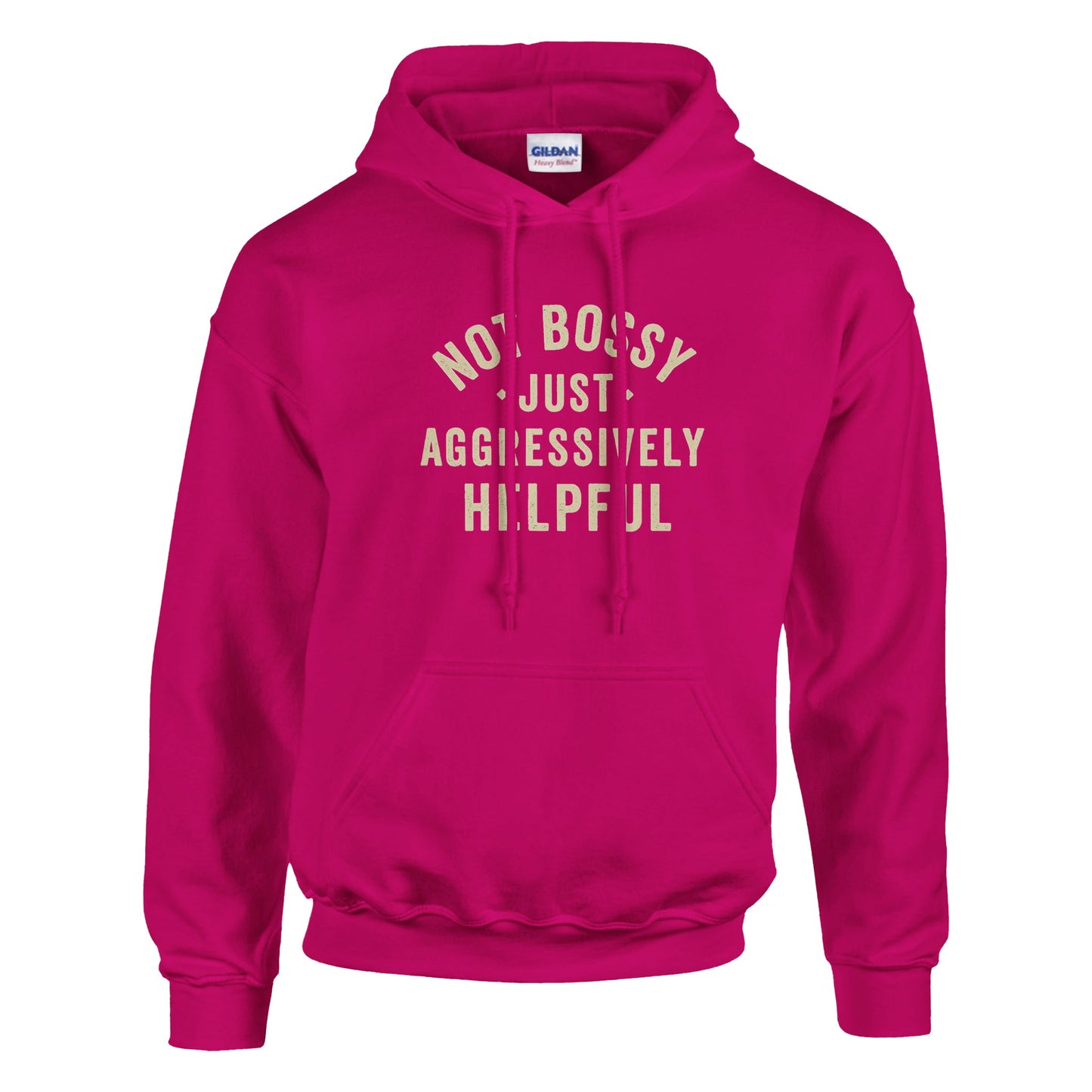 Aggressively Helpful Hoodie- Funny Sarcastic Quote Cozy Hoodie - F4 Custom Prints