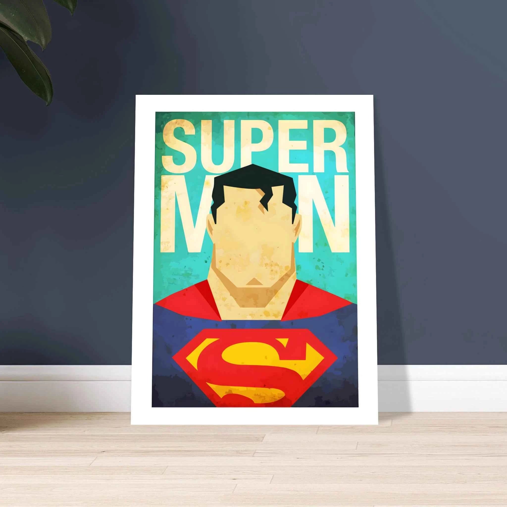 Retro Superman Inspired Fine Art Poster