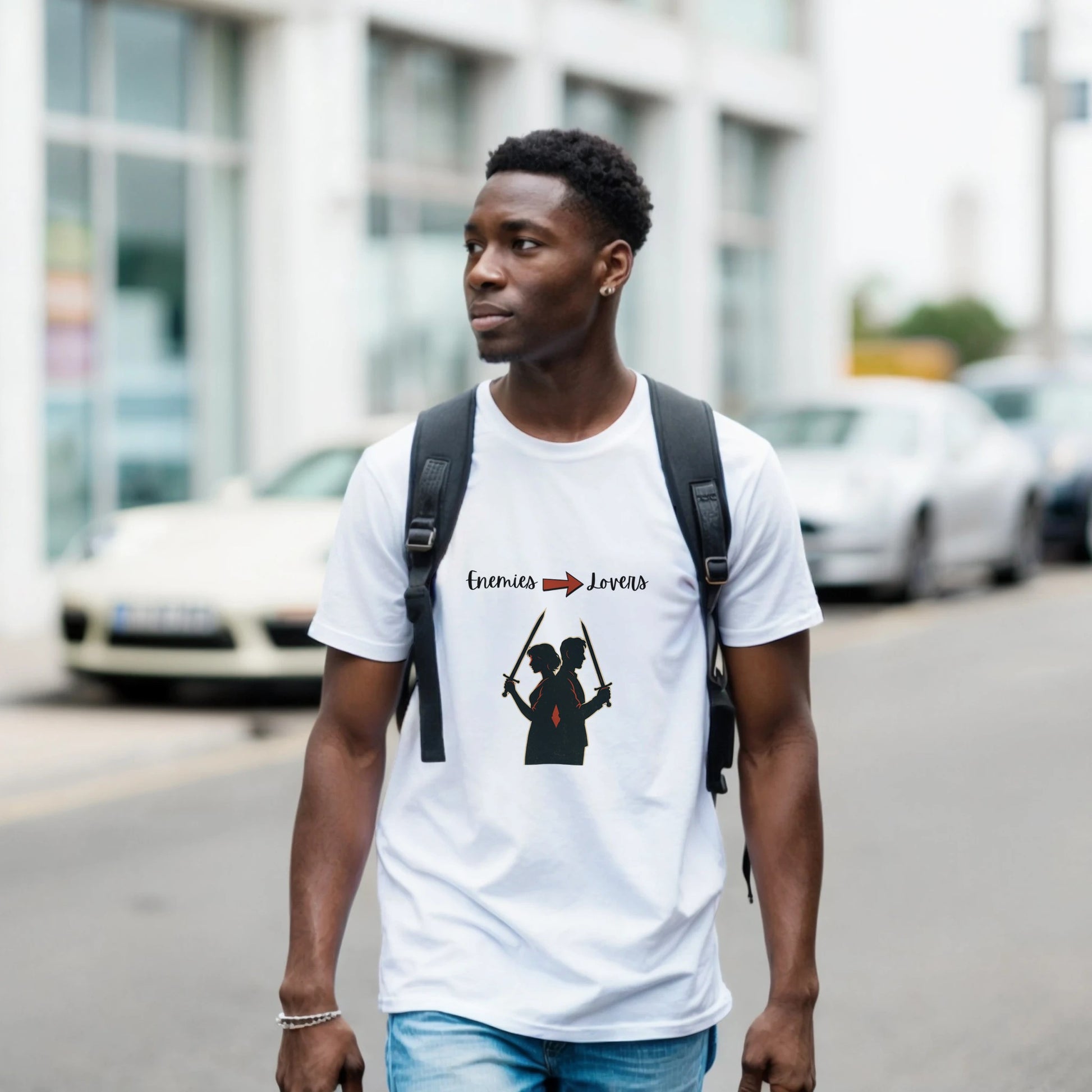 Enemies to Lovers Shirt – Warrior Couple Retro Grunge Tee - F4 Custom Prints