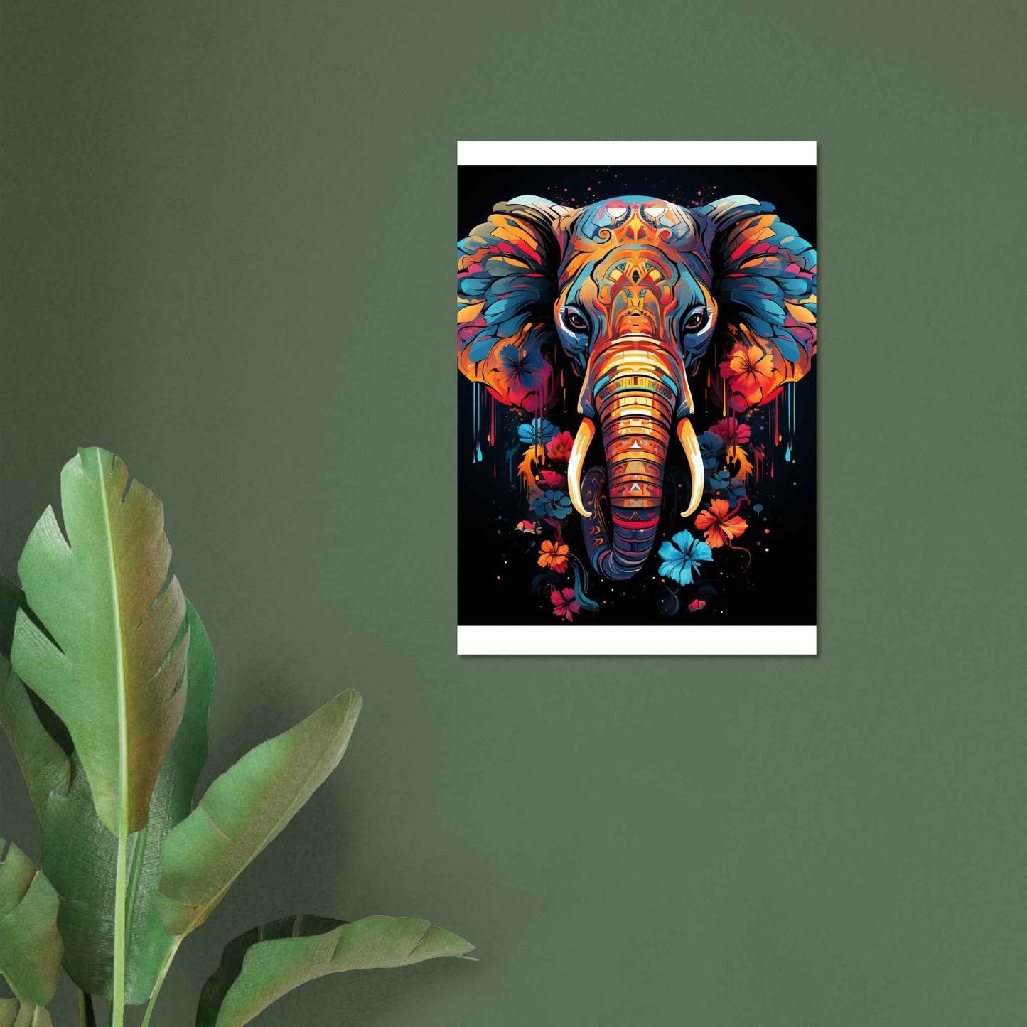 Chromatic Elephant Poster – Vibrant Mandala-Inspired Wall Art (Multiple Sizes Available)