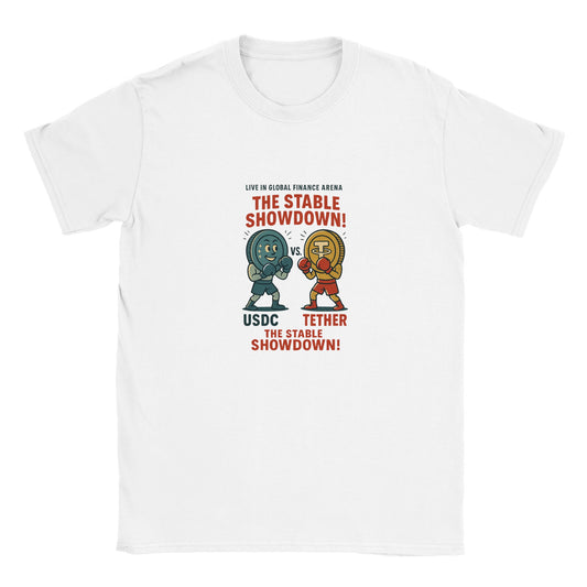 USDC vs Tether T-Shirt – Retro Crypto Tee - F4 Custom Prints