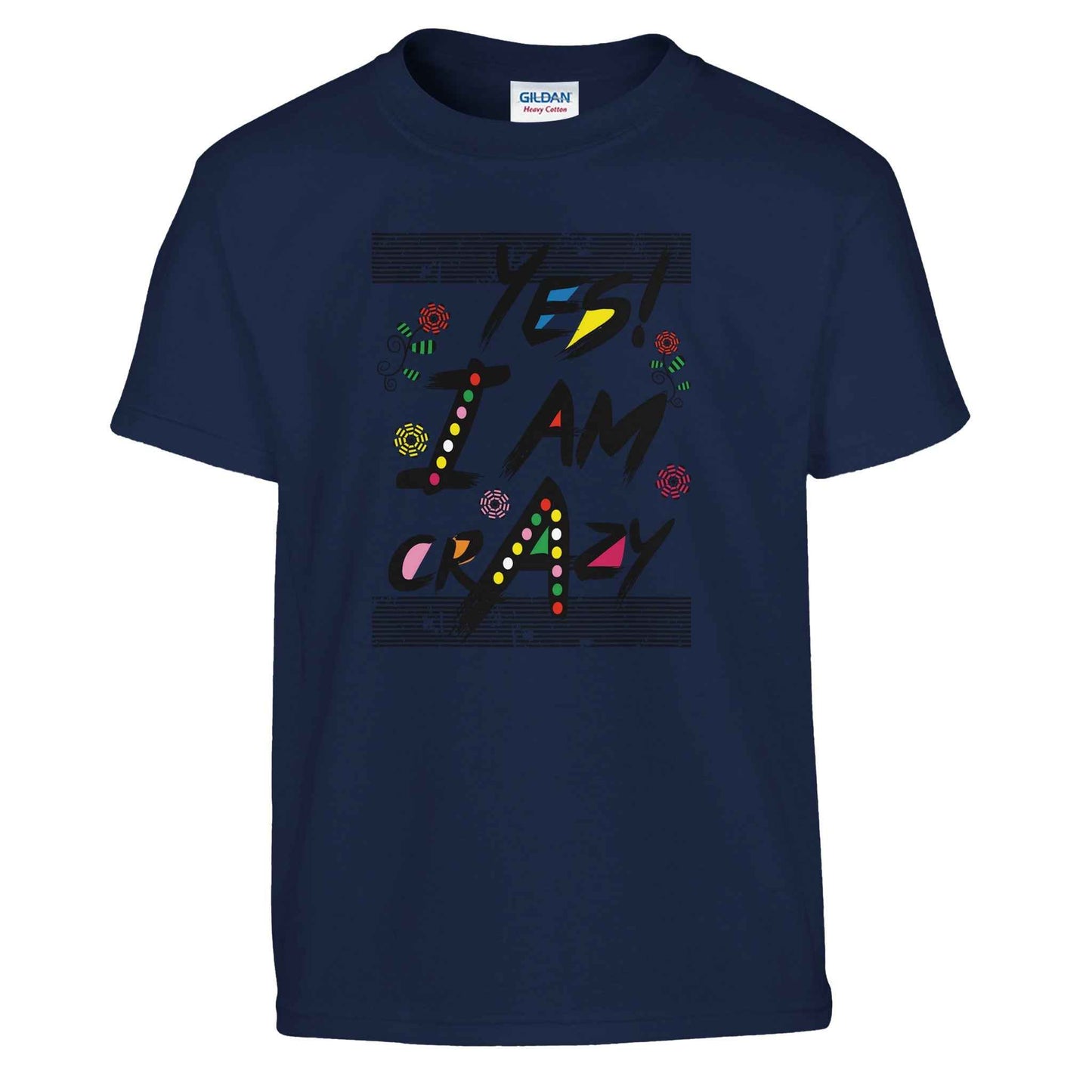 Abstract Kids T-Shirt – Dynamic Rainbow Shapes & Patterns in Your Choice of Bright Colors